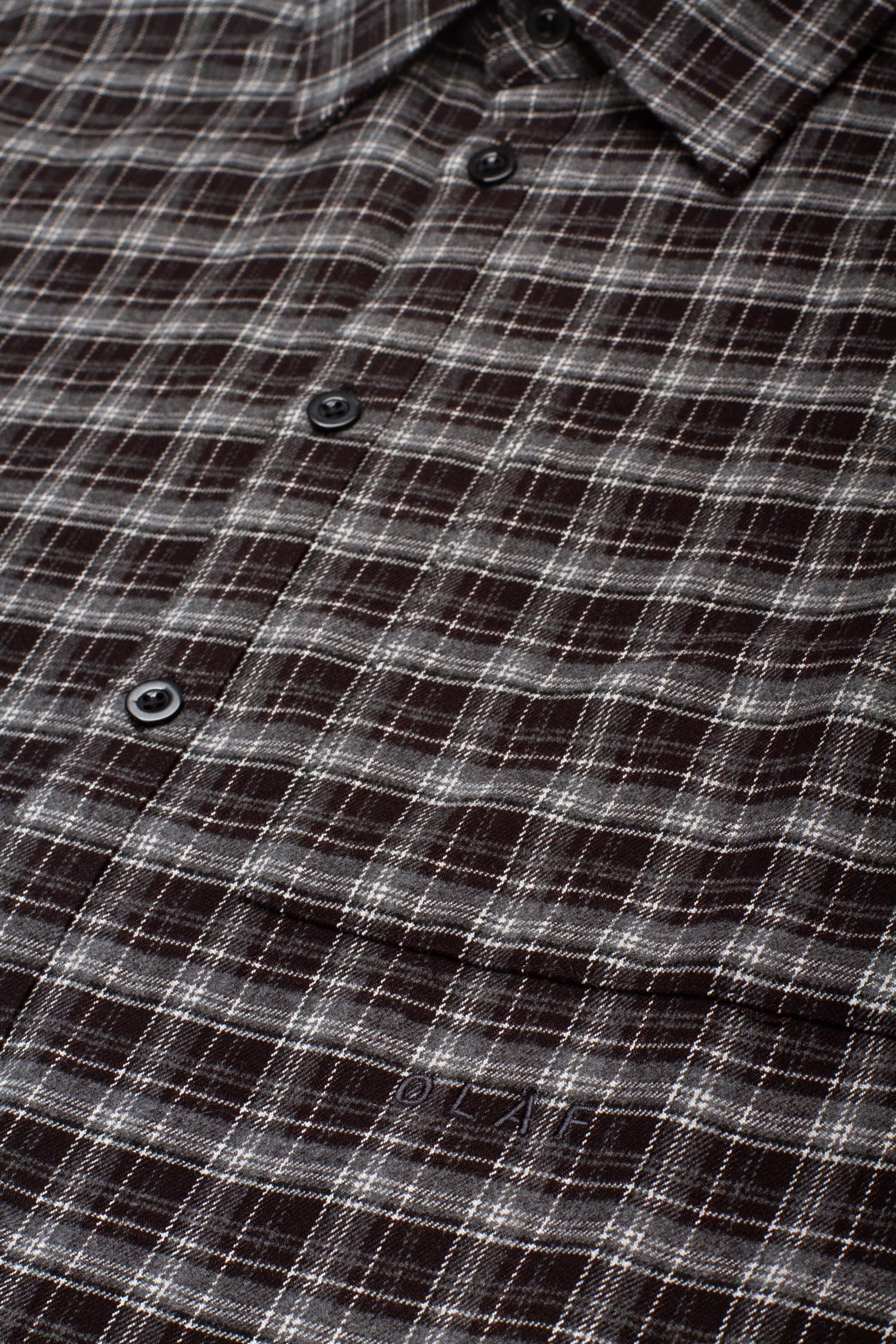 Plaid Boxy Shirt Charcoal