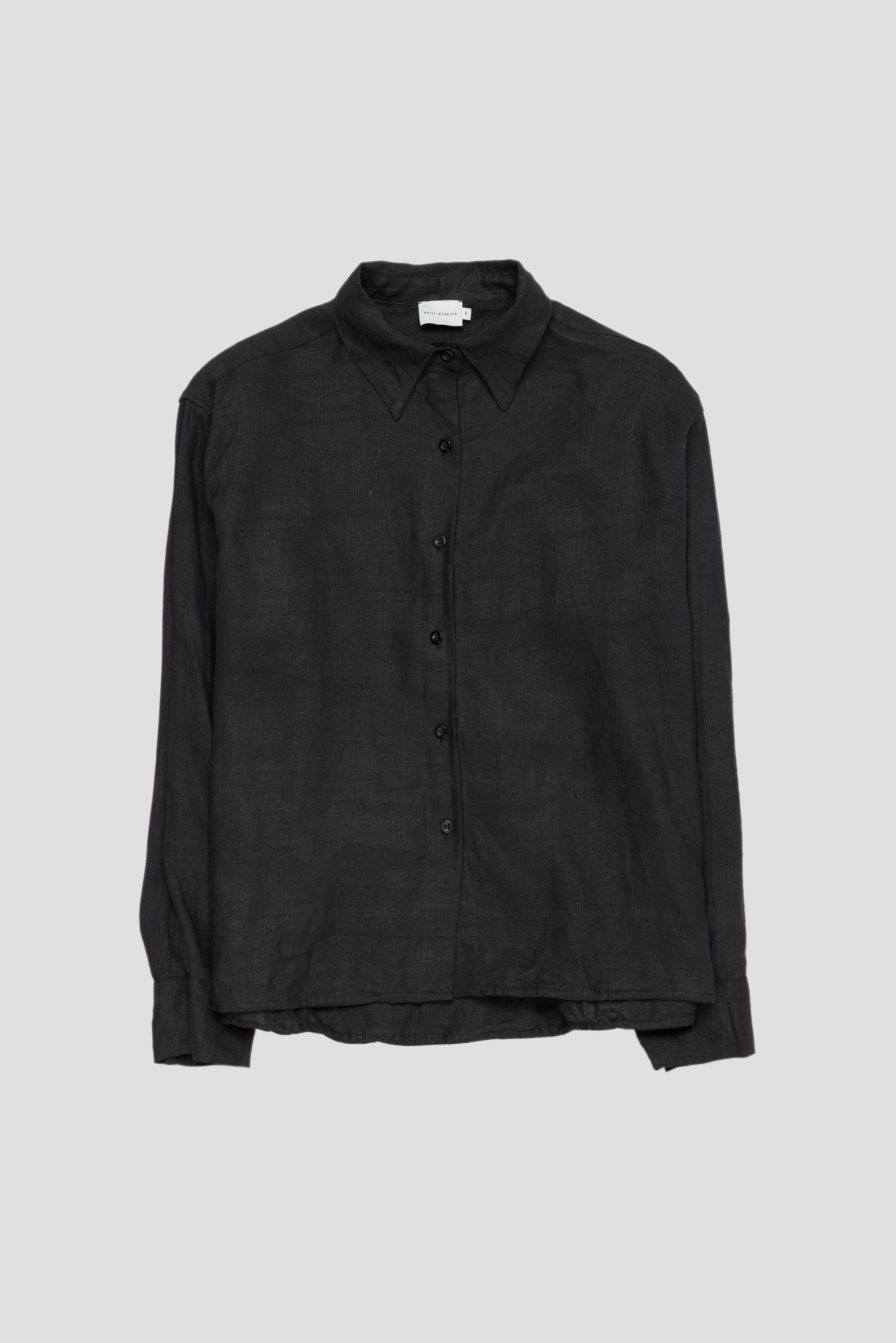 Tie Split Shirt Black