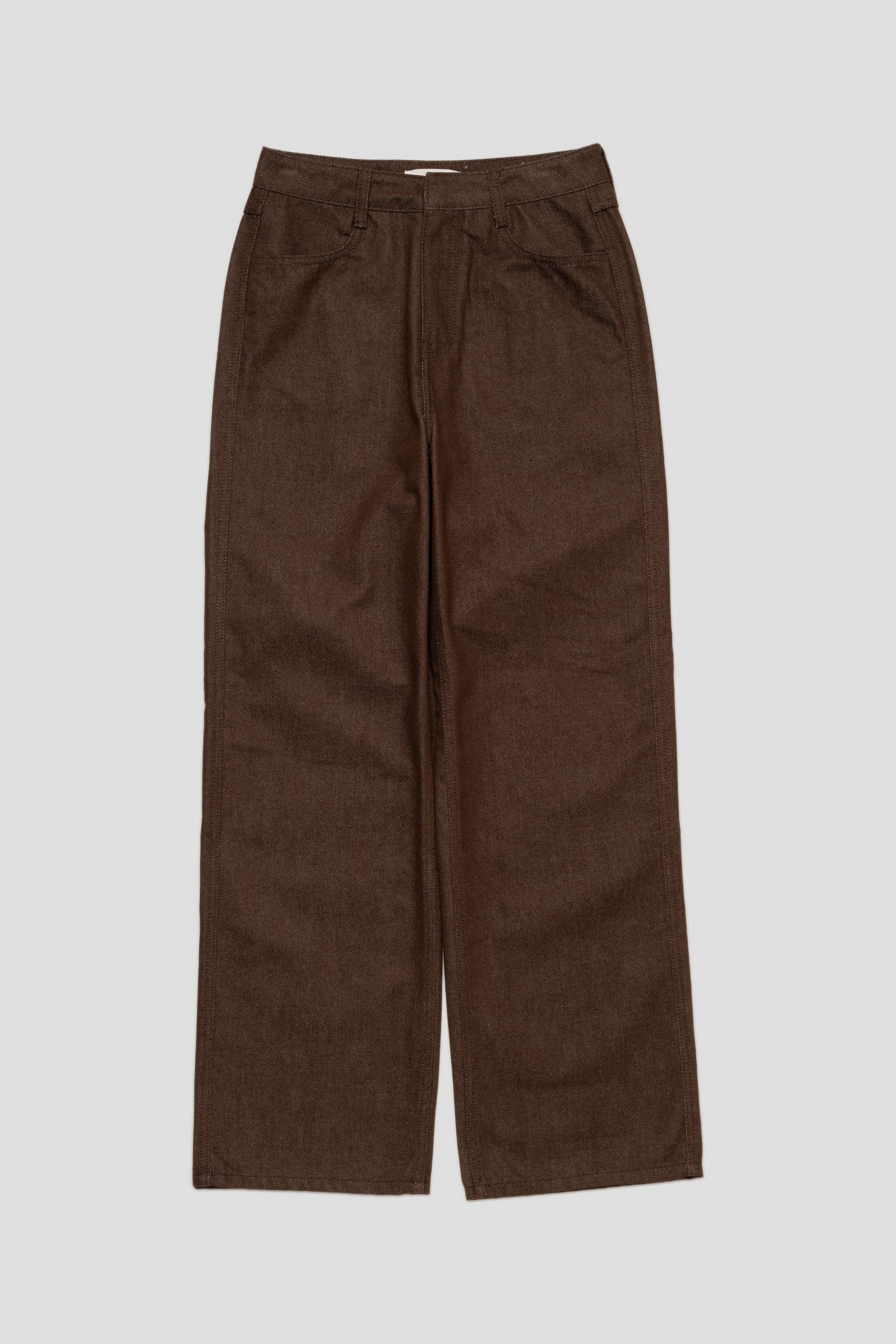 Mens Colored Straight Fit Denim Brown