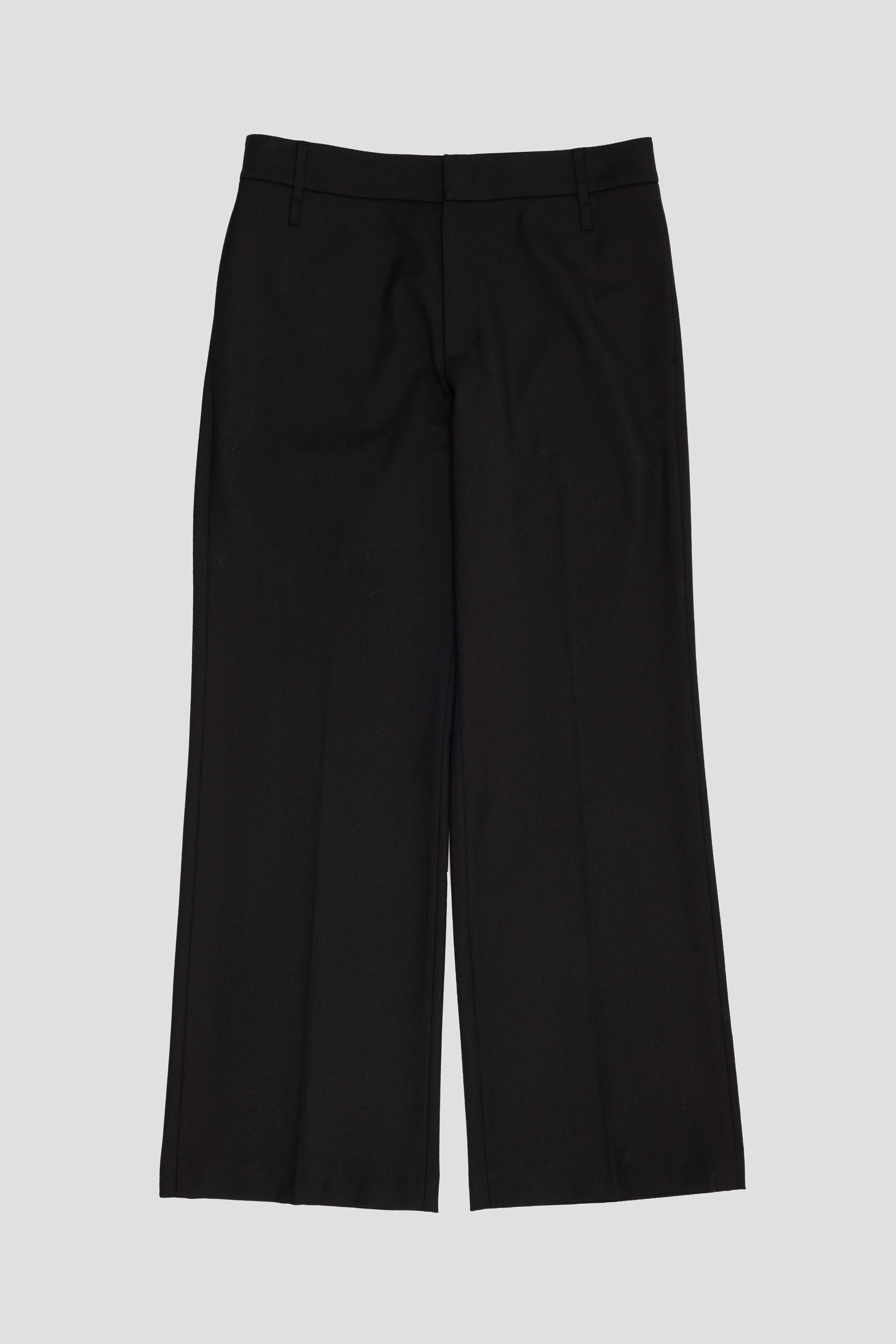 Men's Wool Flared Pants Black