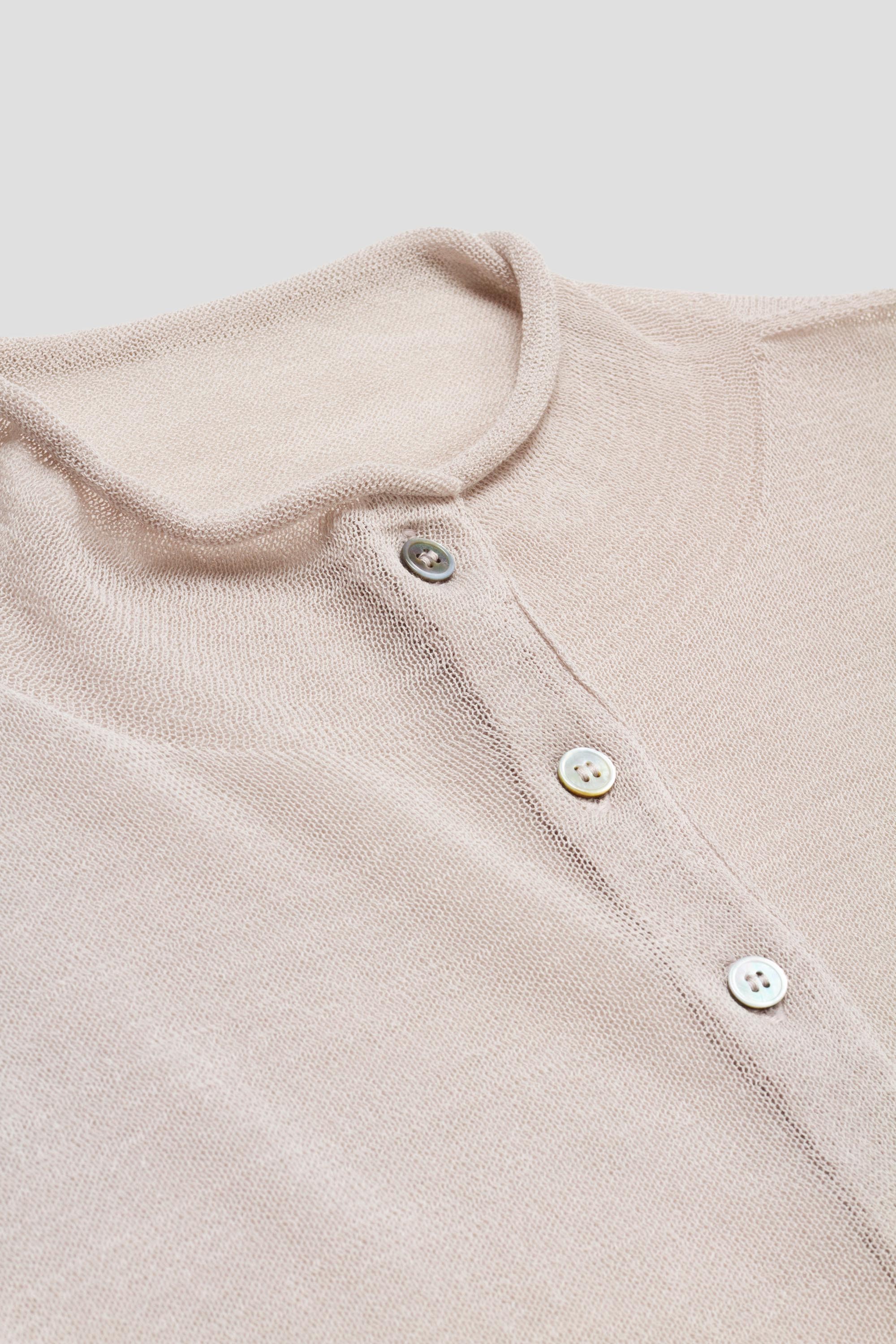 Wholegarment Cap Sleeve Knit Grey