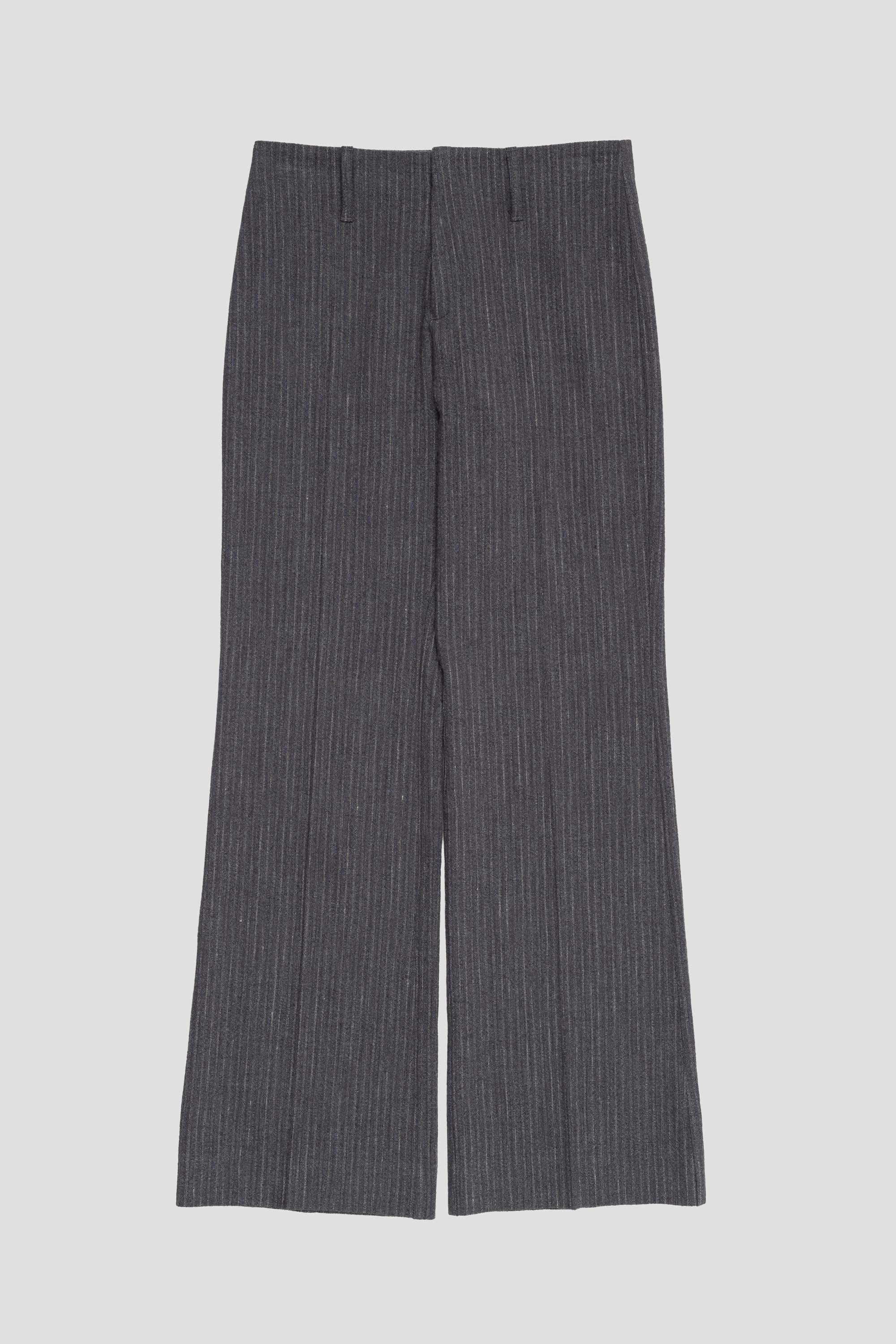 Aspect Trousers Textured Blue Grey Stripe