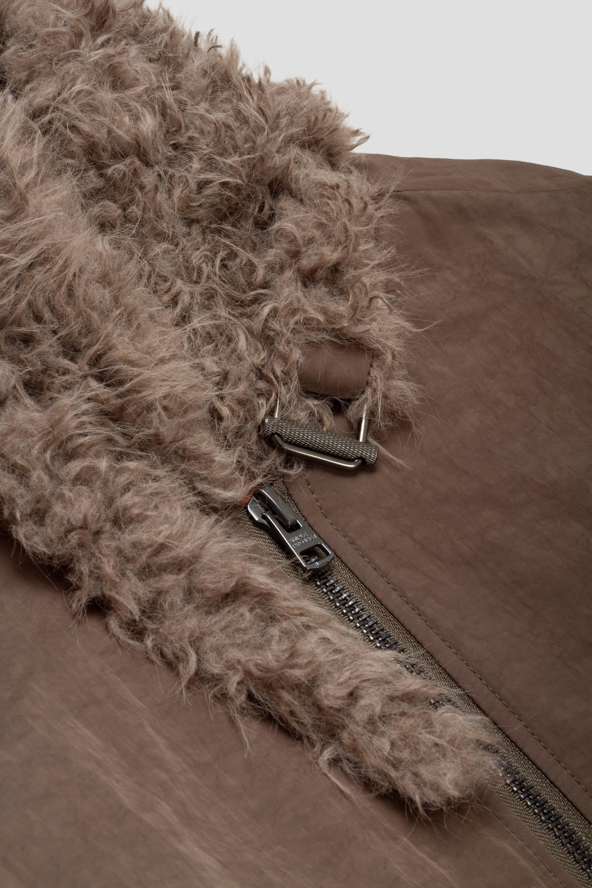 Mohair Collar Bomber Chestnut
