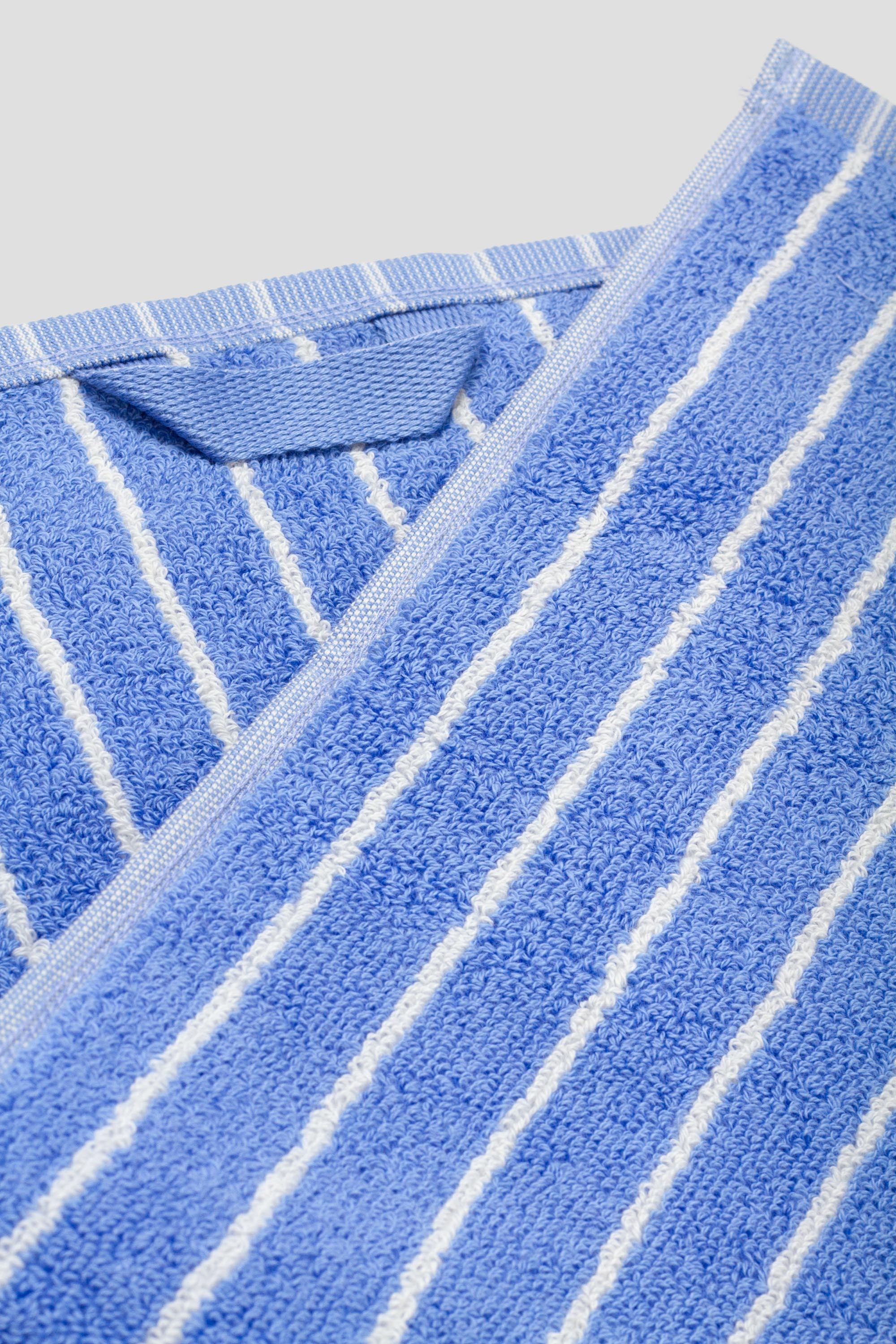 Terry Towel Guest Towel Blue Stripes