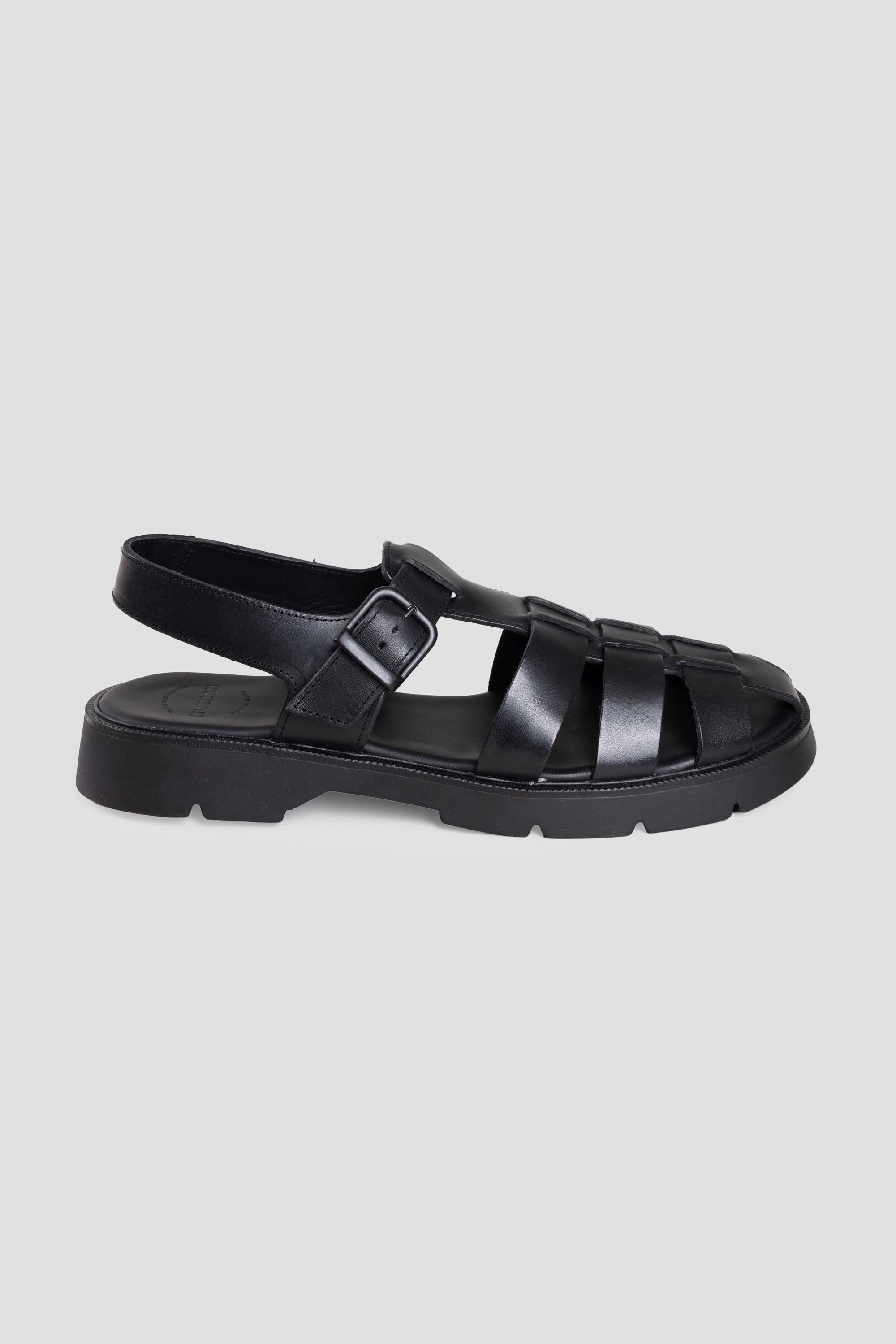 Babord Leather Strappy Sandals VGT Black