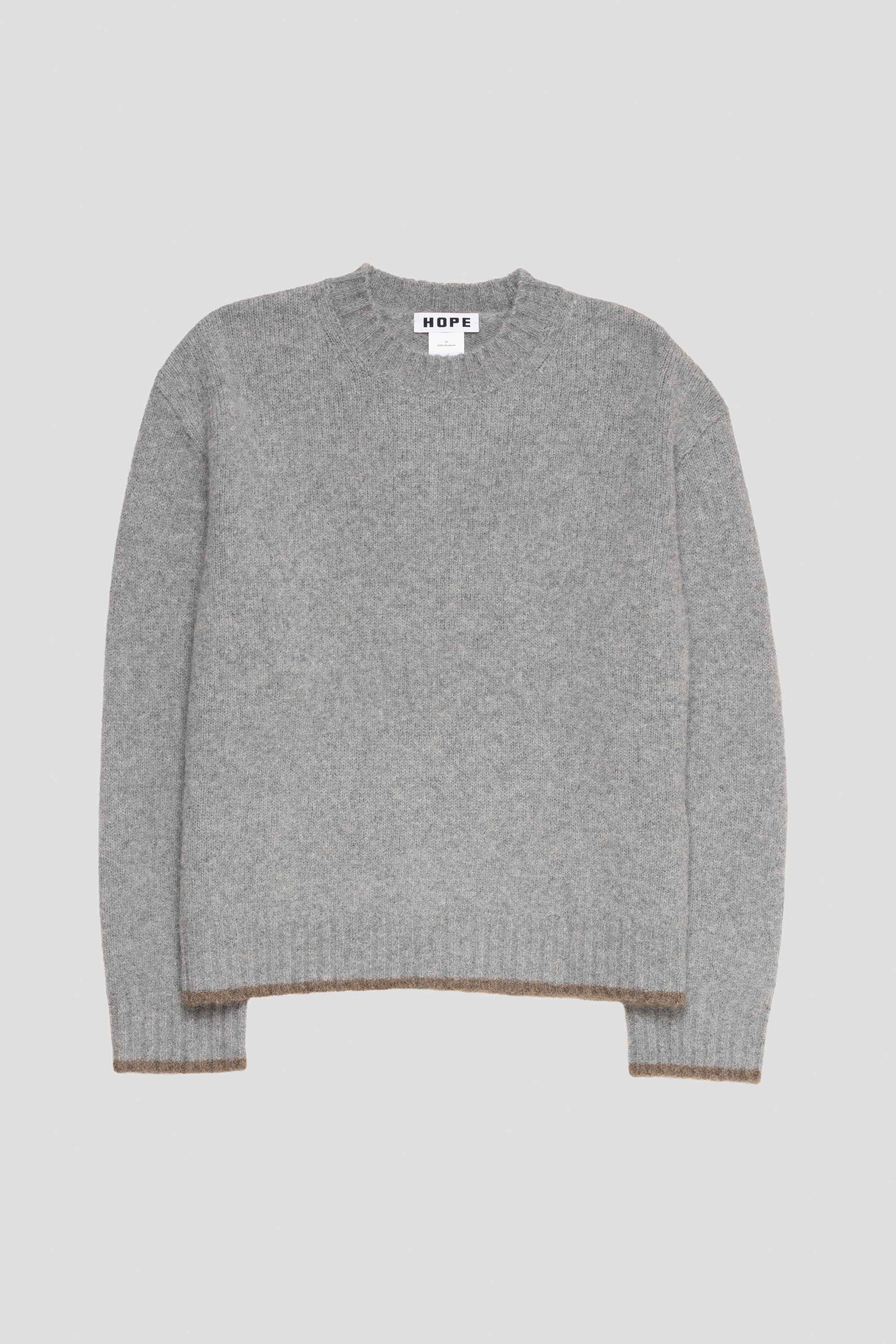 Box Sweater Grey Melange Yak