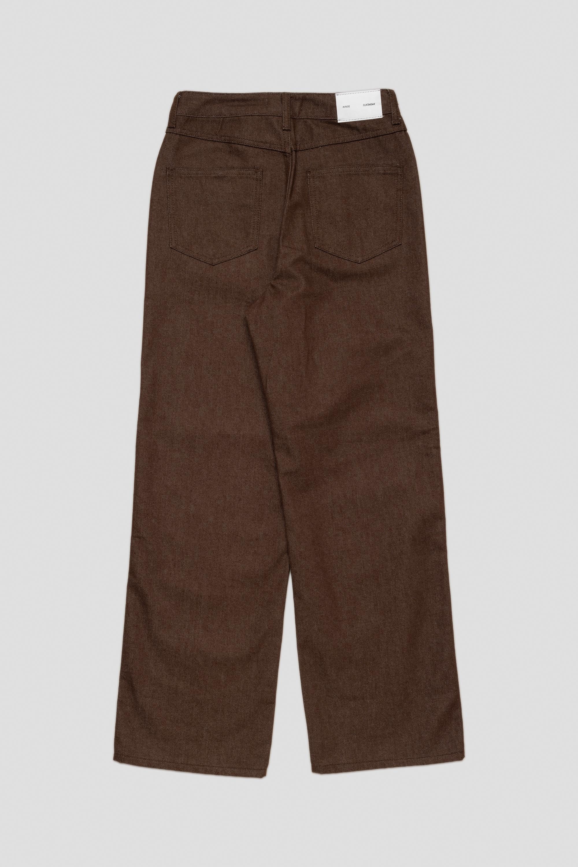 Mens Colored Straight Fit Denim Brown