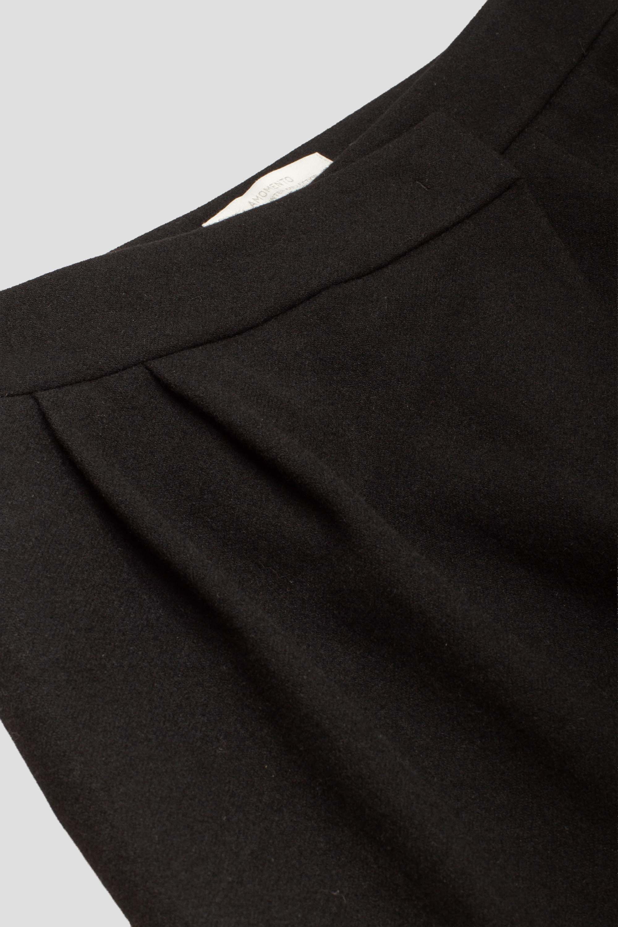 Wool Wrap Pants Black