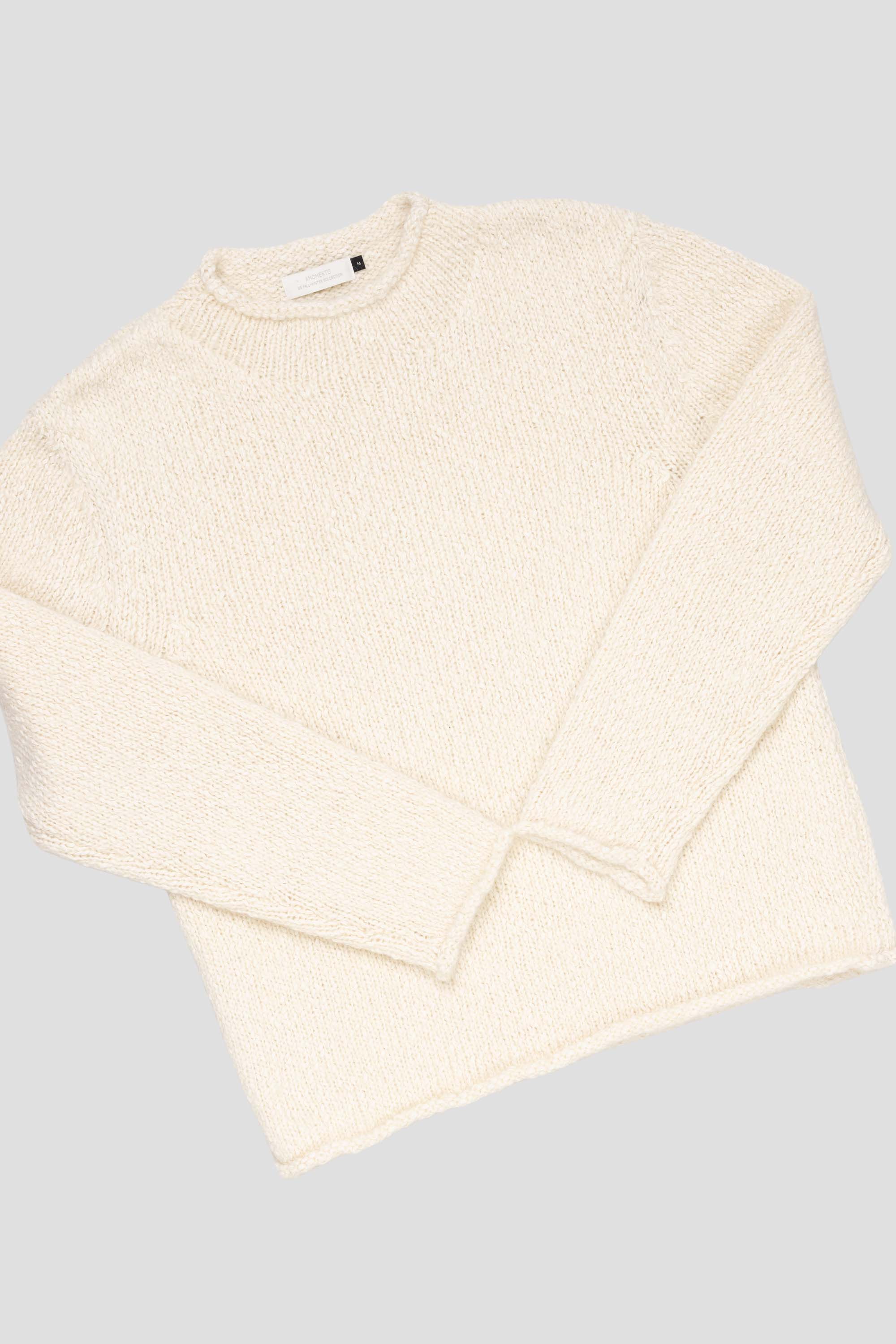 Hairy Slub Pullover Ecru