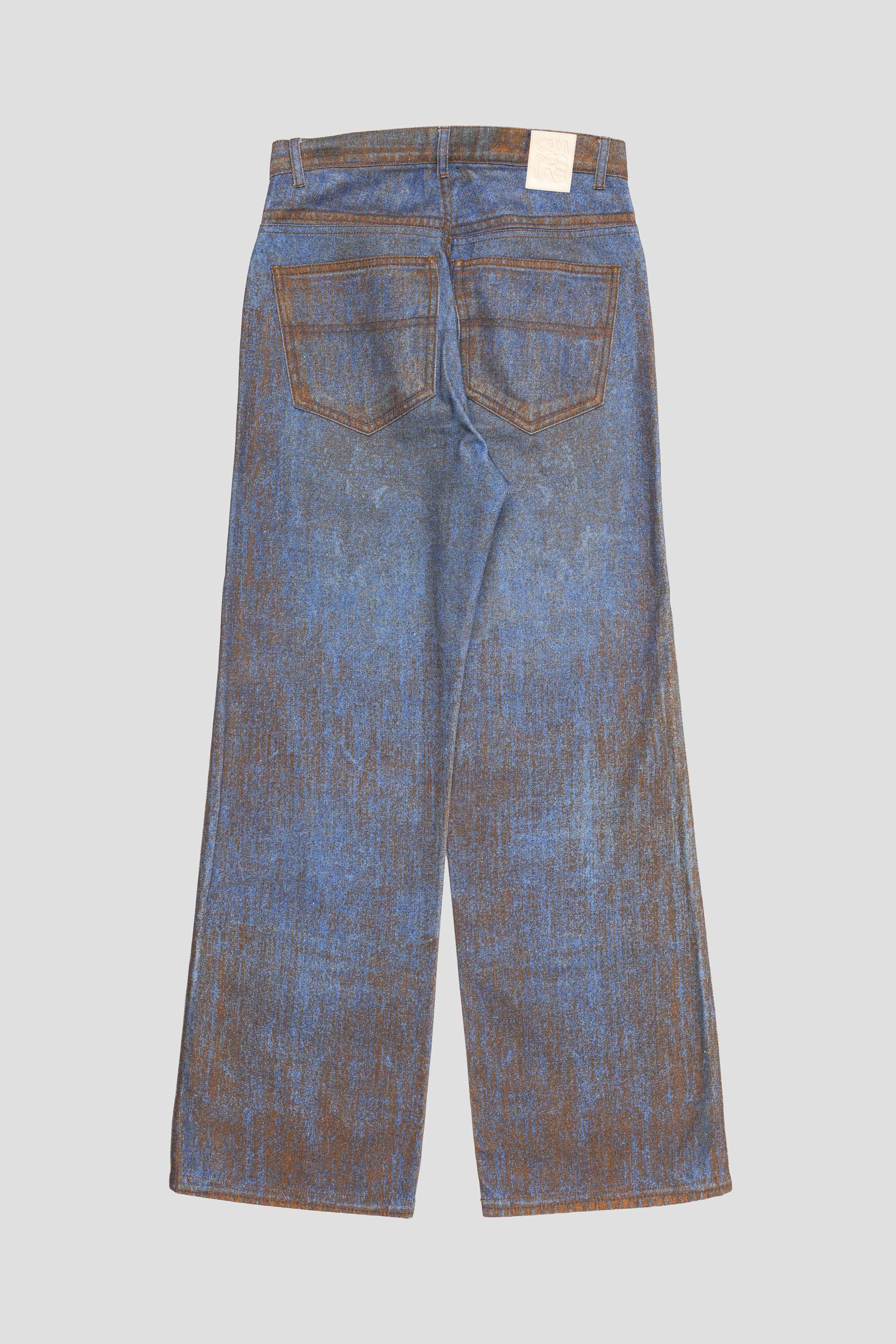 Paint Denim Jeans Terracotta Blue