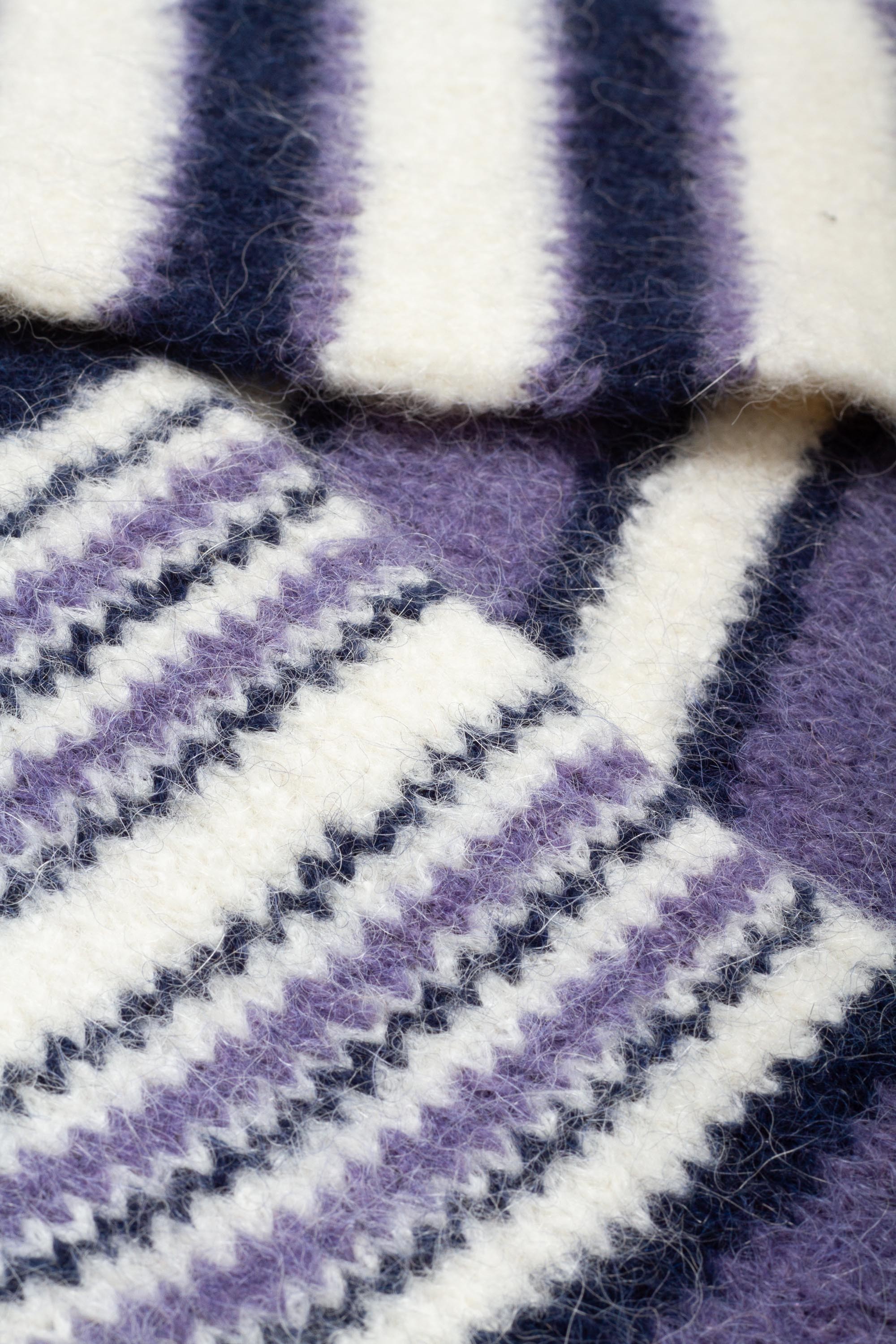 Multi Stripe Scarf Hazy Blue