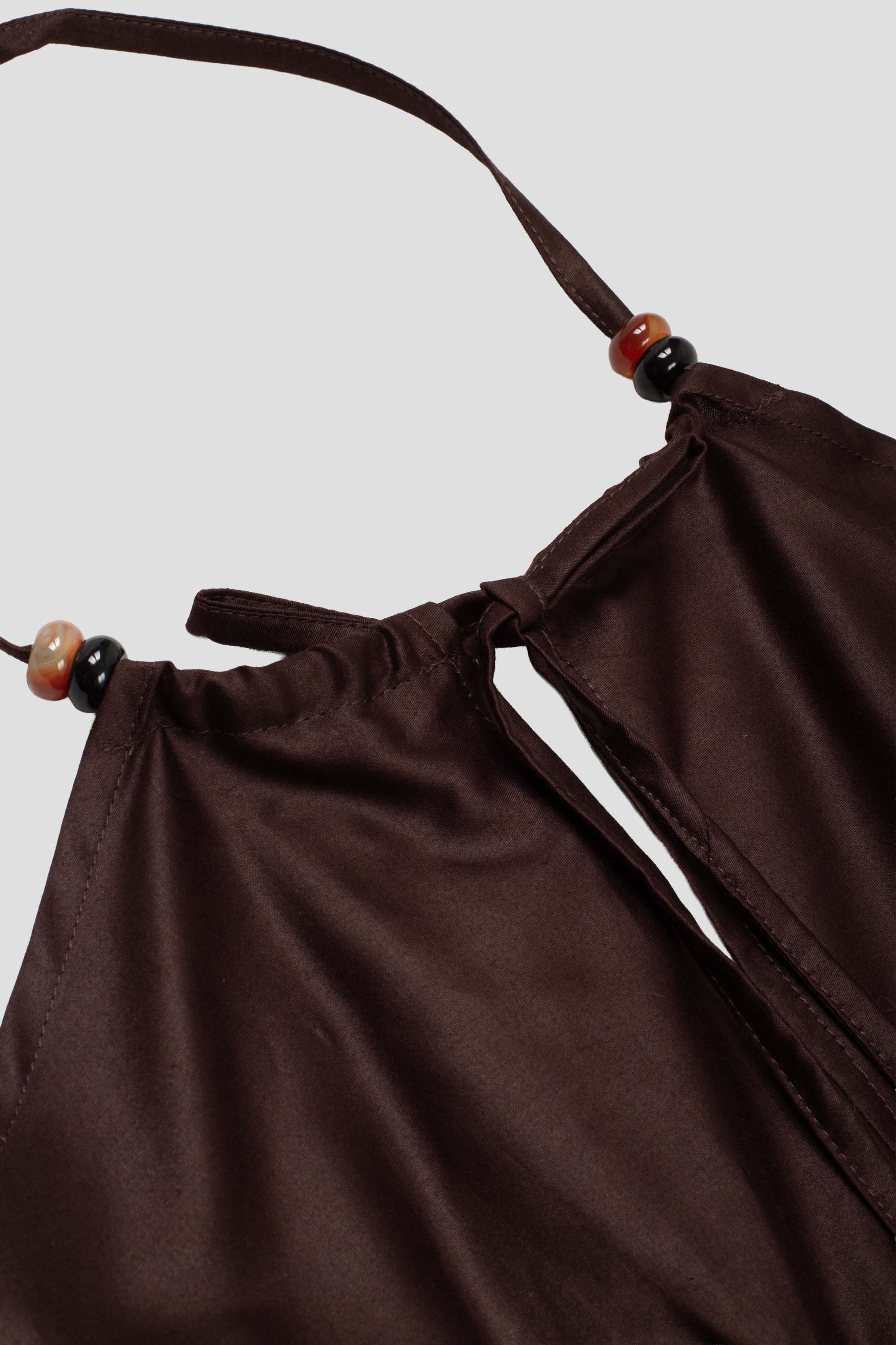 Sateen Halter Brown