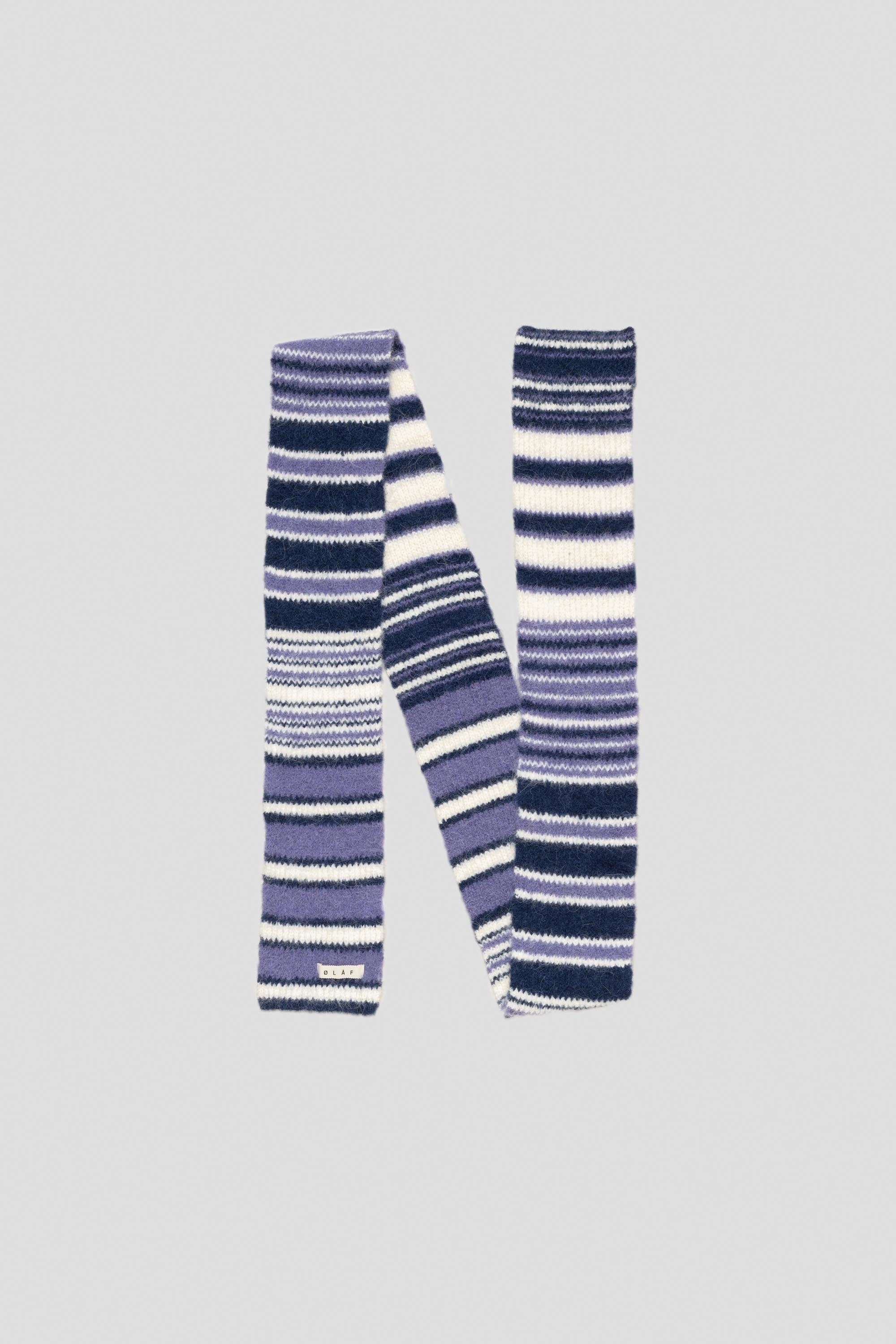 Multi Stripe Scarf Hazy Blue