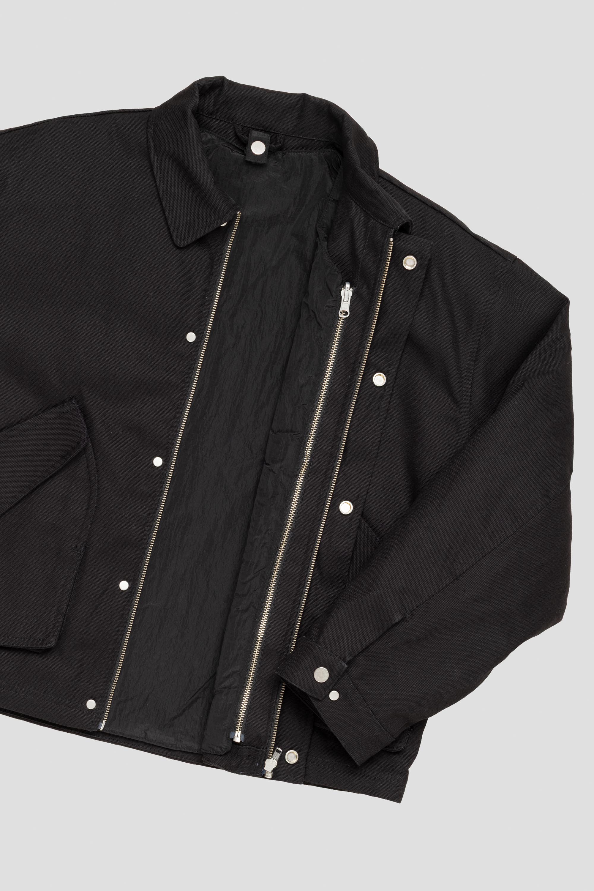 Inclined Pocket Jacket Black