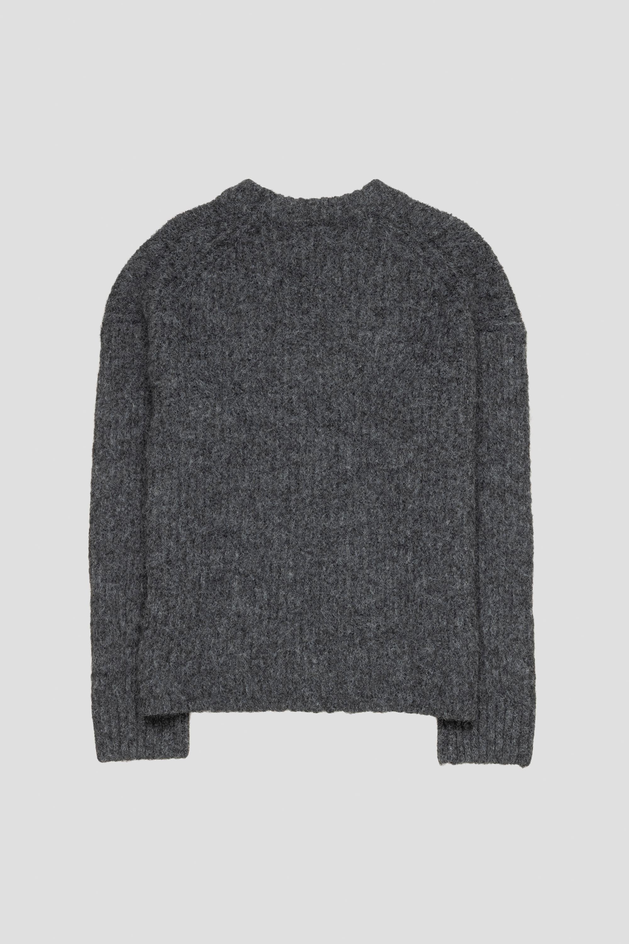 Hairy Knitted Crewneck Charcoal