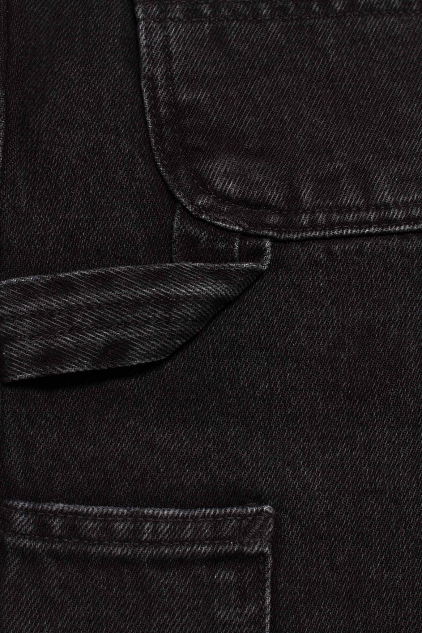 Single Knee Pant Black Stone Washed