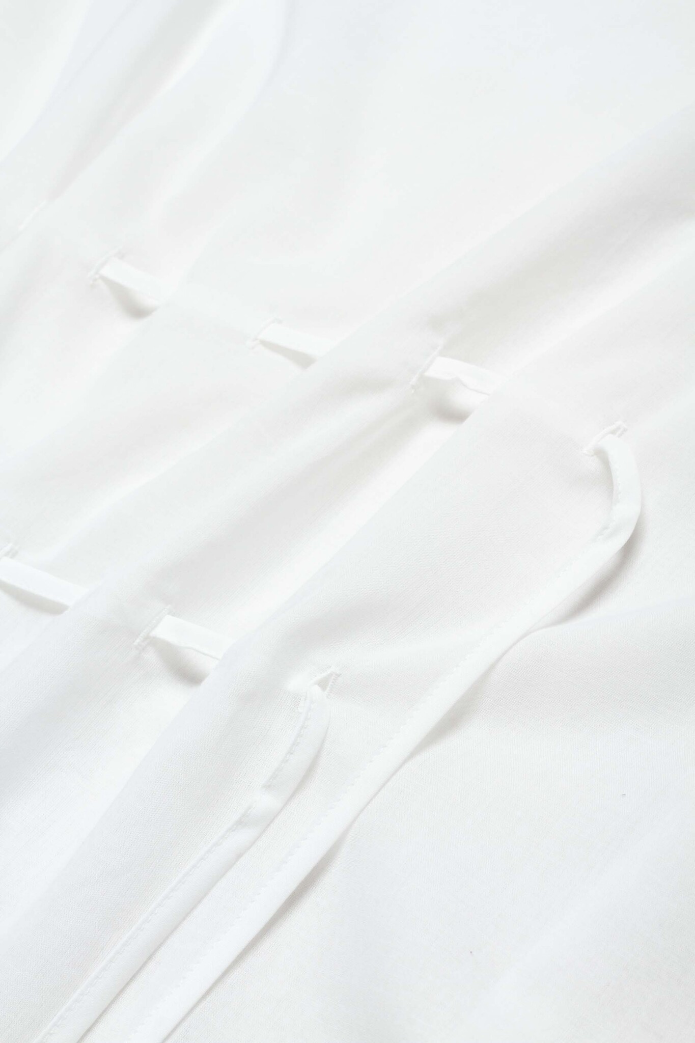 Sheer Drawstring Dress White