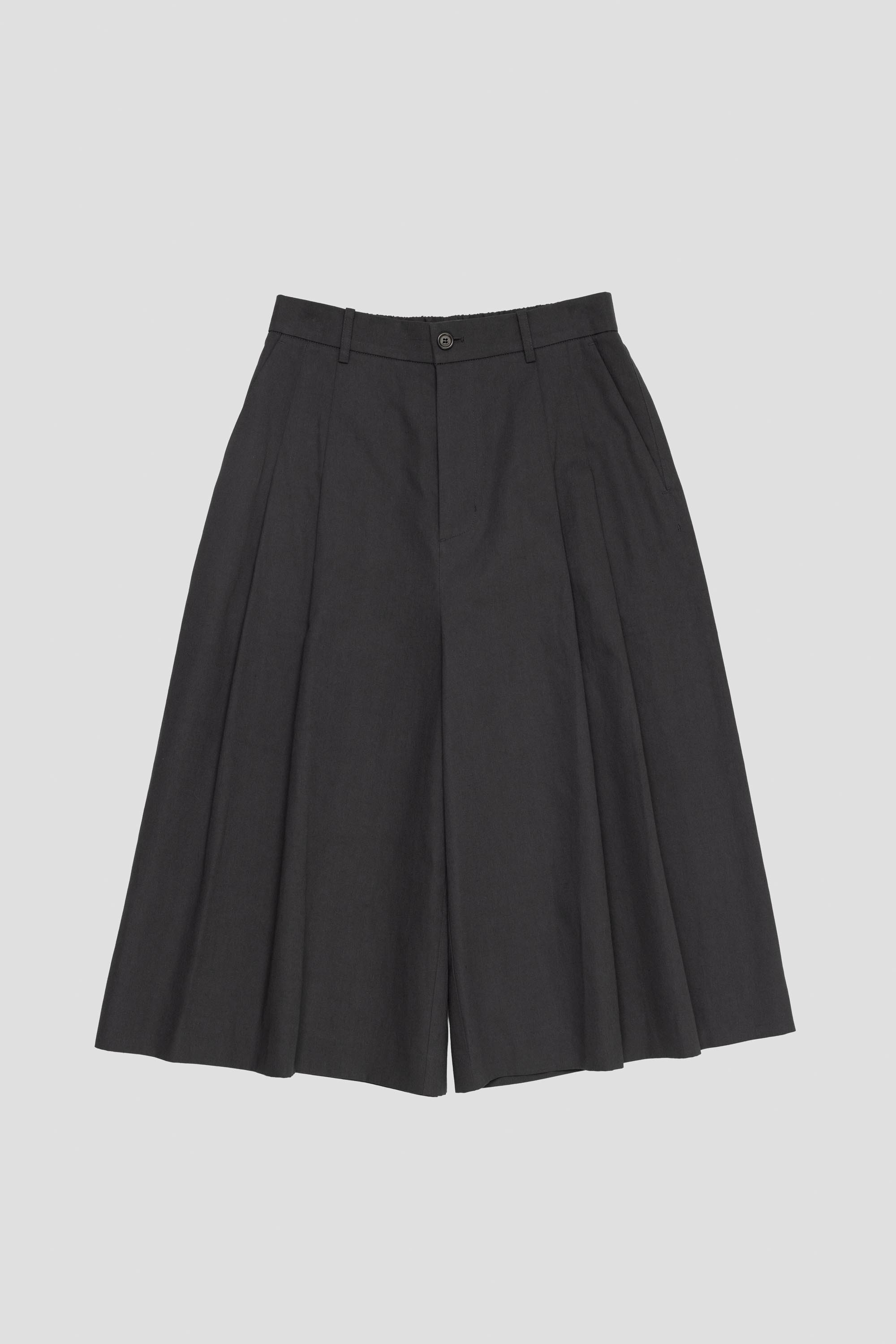 Wide Bermuda Pants Charcoal
