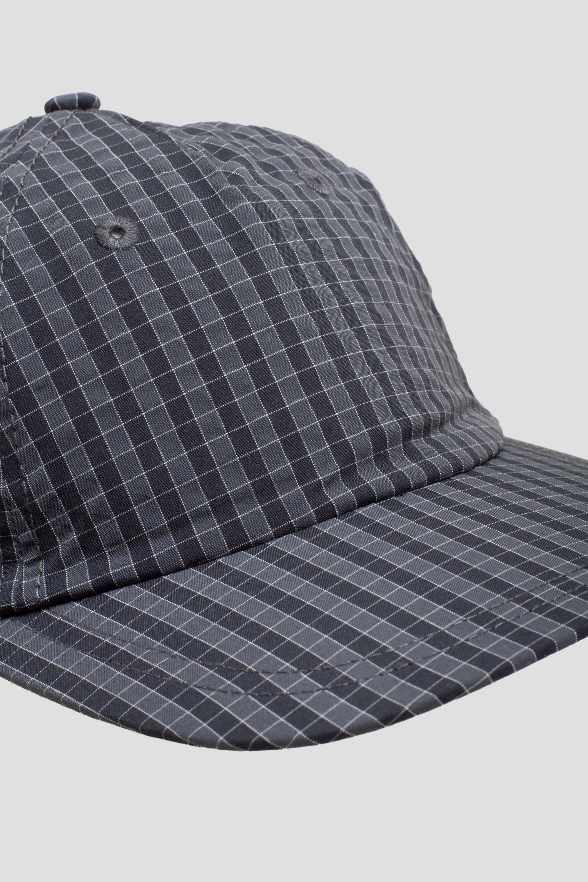 Checked 5 Panel Cap Navy