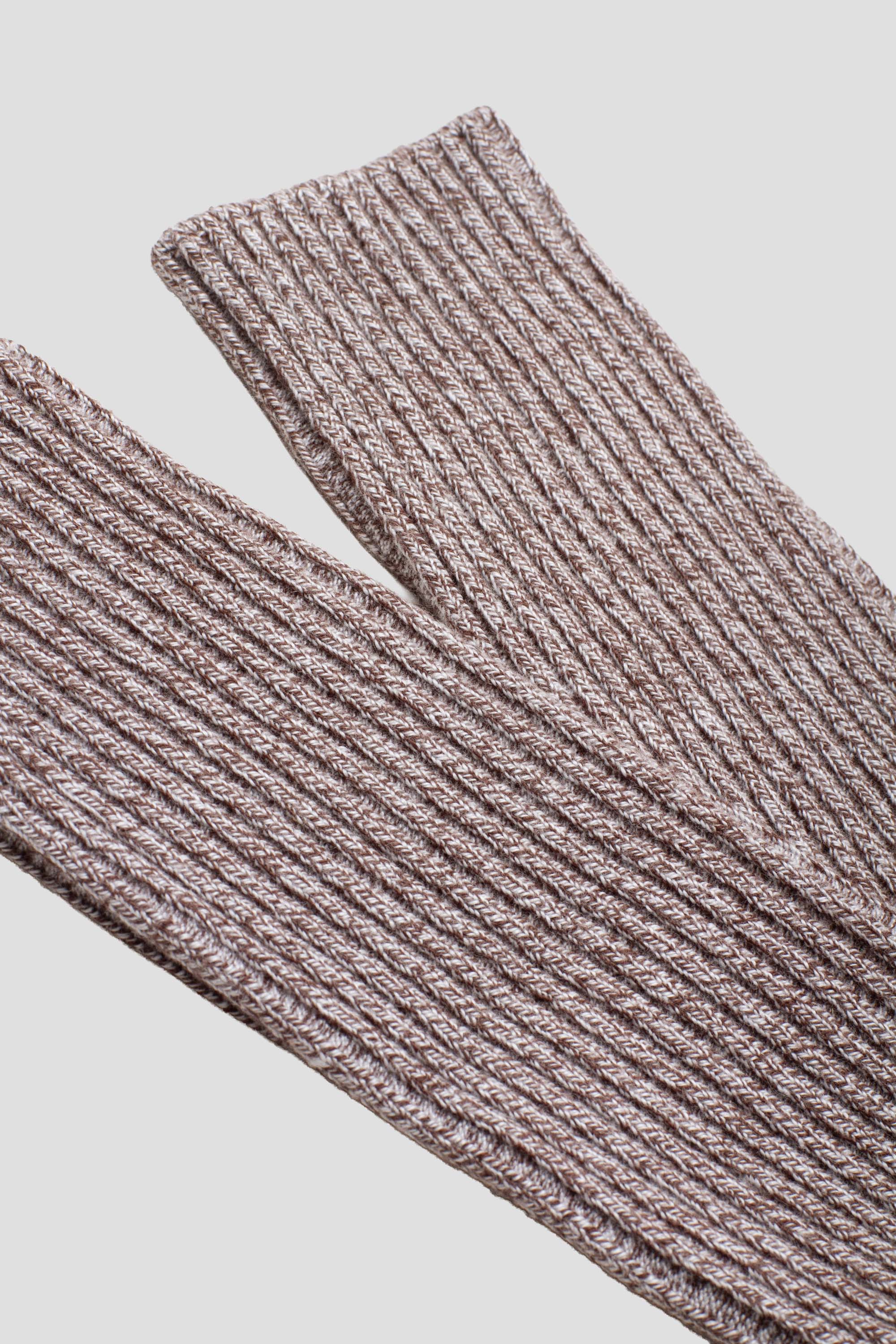 Overknee Socks Grey Brown Melange