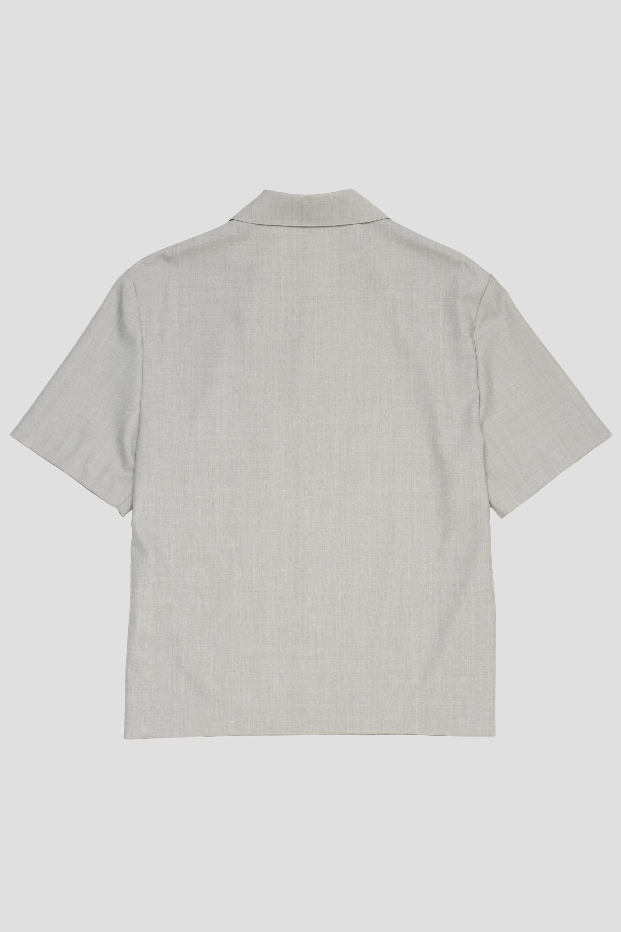 Wool Button Up Shirt Jacket Beige