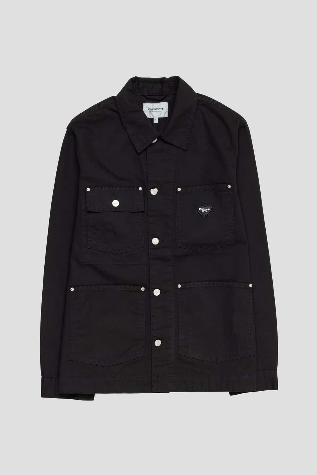 ジャケット・アウター Carhartt WIP CHORE COAT - Black Carhartt WIP logo-patch Shirt Jacket | Black | FARFETCH