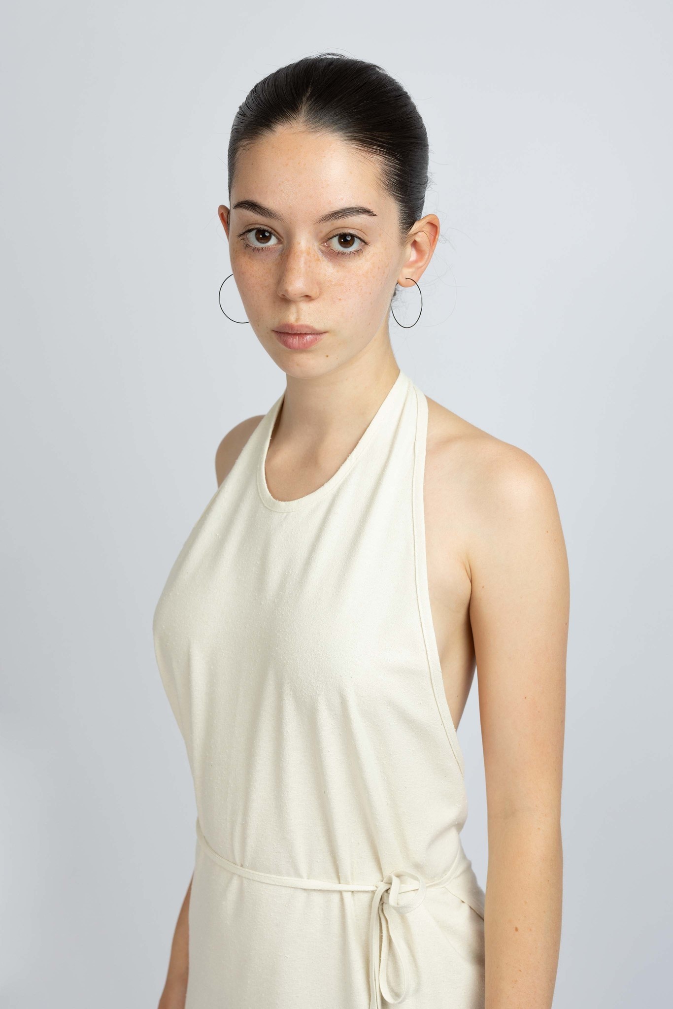 Apron Dress Wild Silk Off White