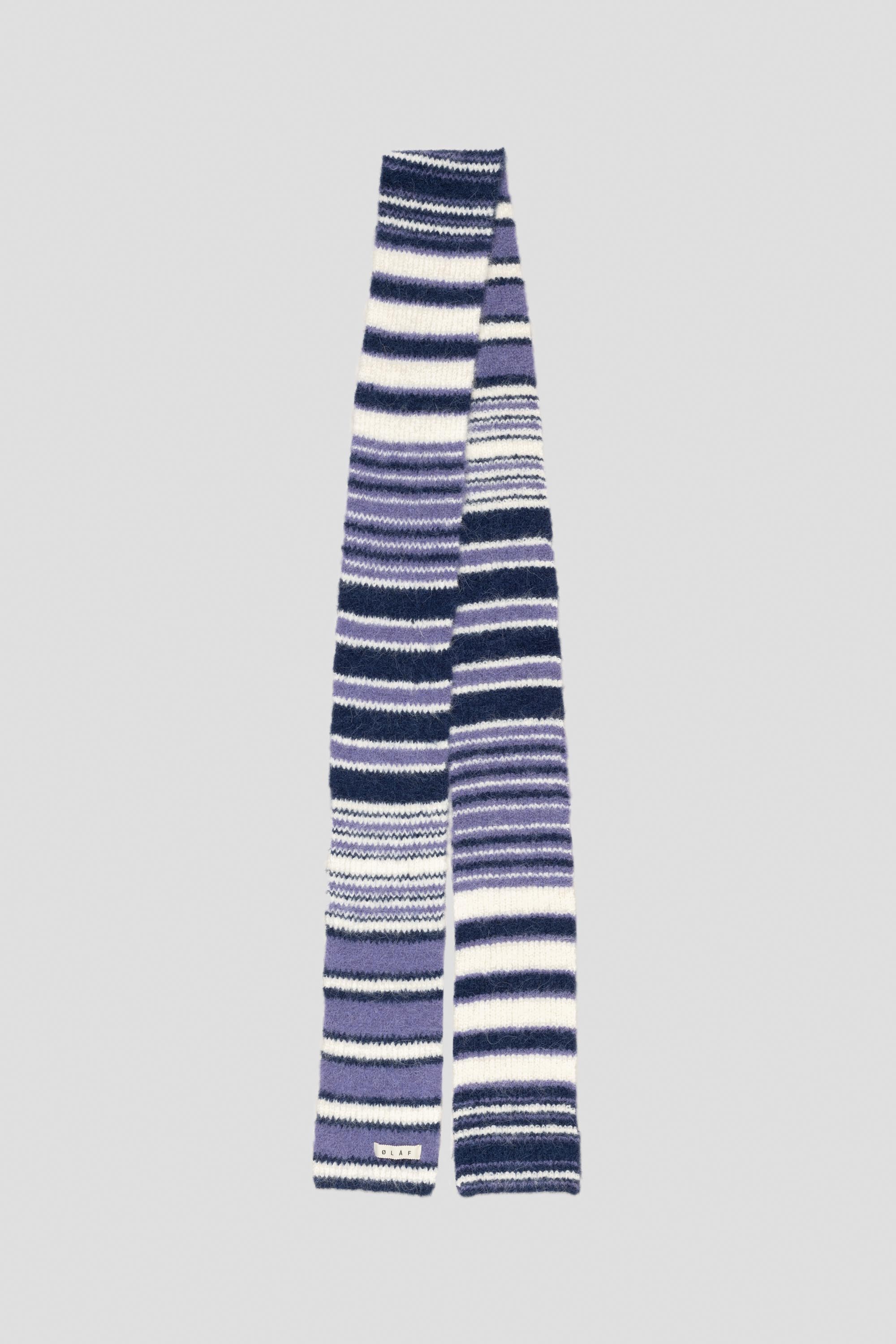 Multi Stripe Scarf Hazy Blue