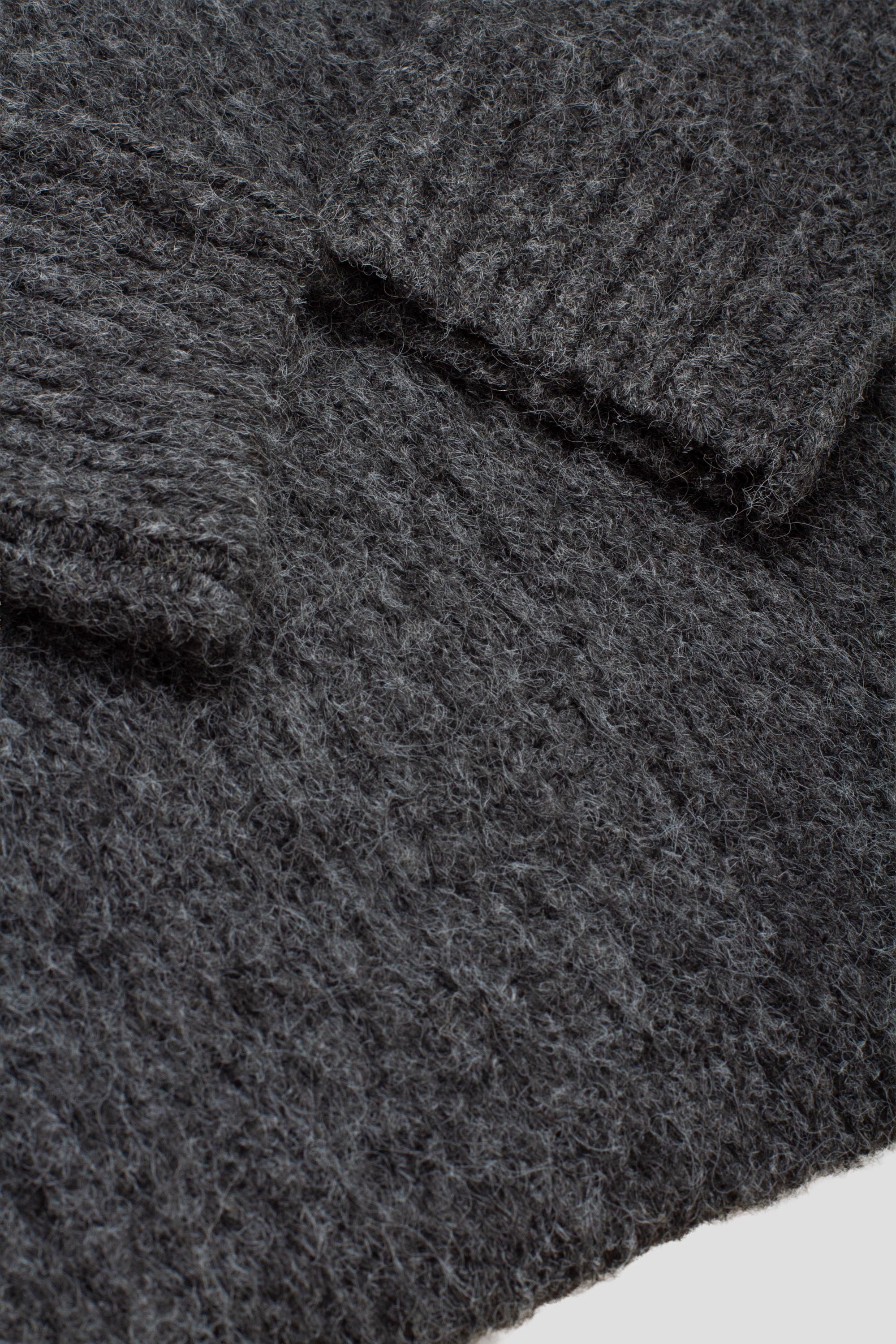 Hairy Knitted Crewneck Charcoal