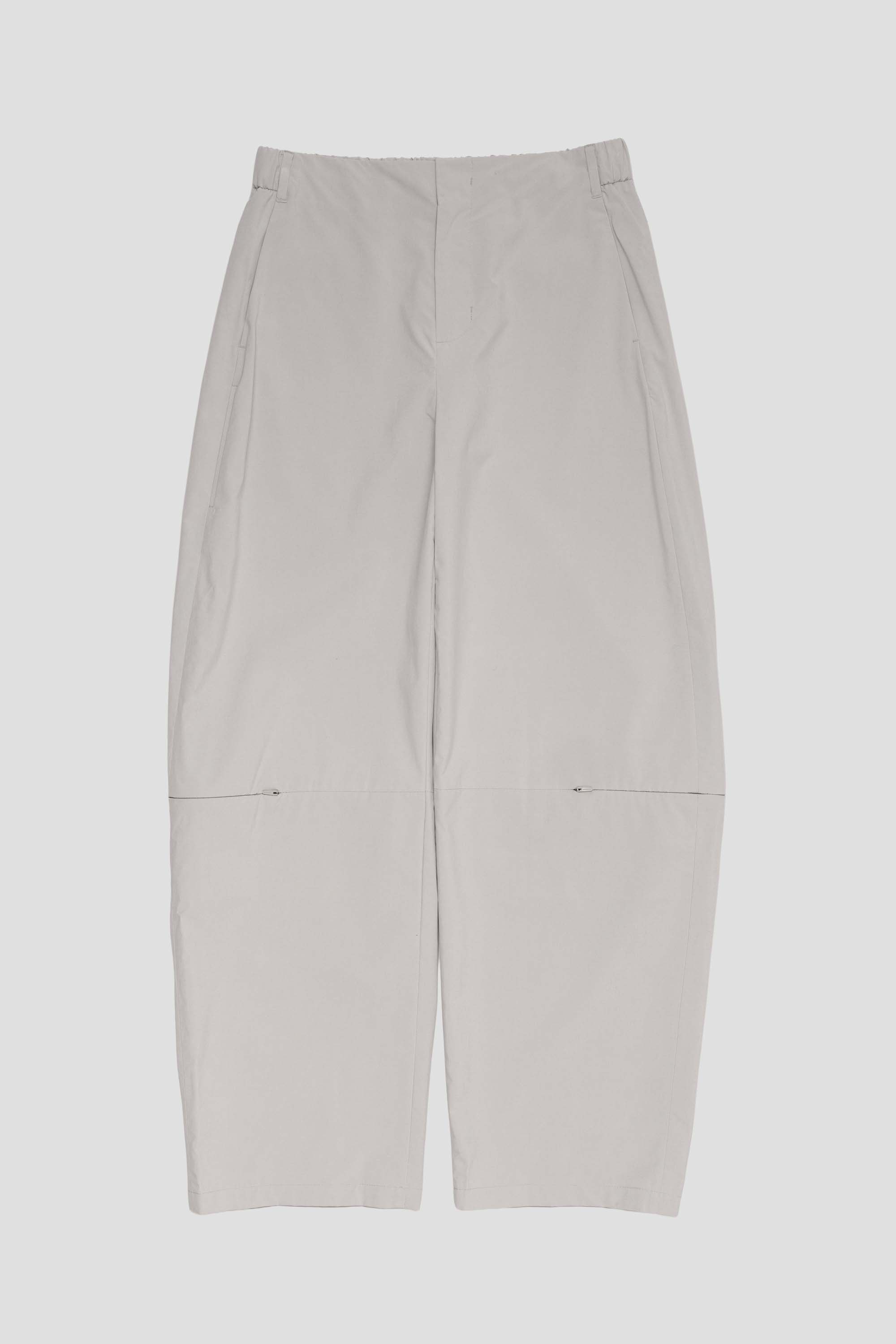 Curved Zip Banding Pants Grey