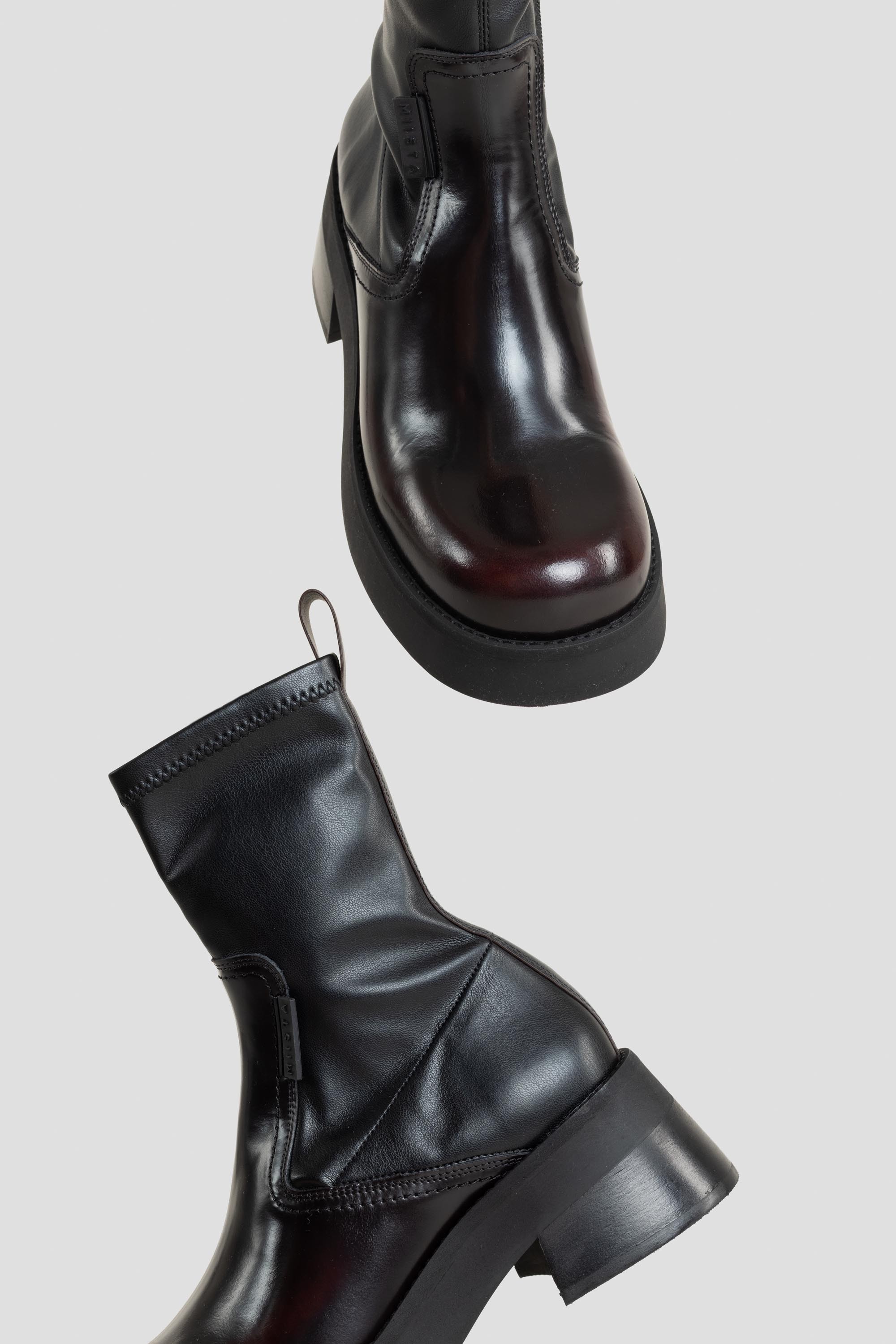Oliana Ankle Boots Burgundy/Black