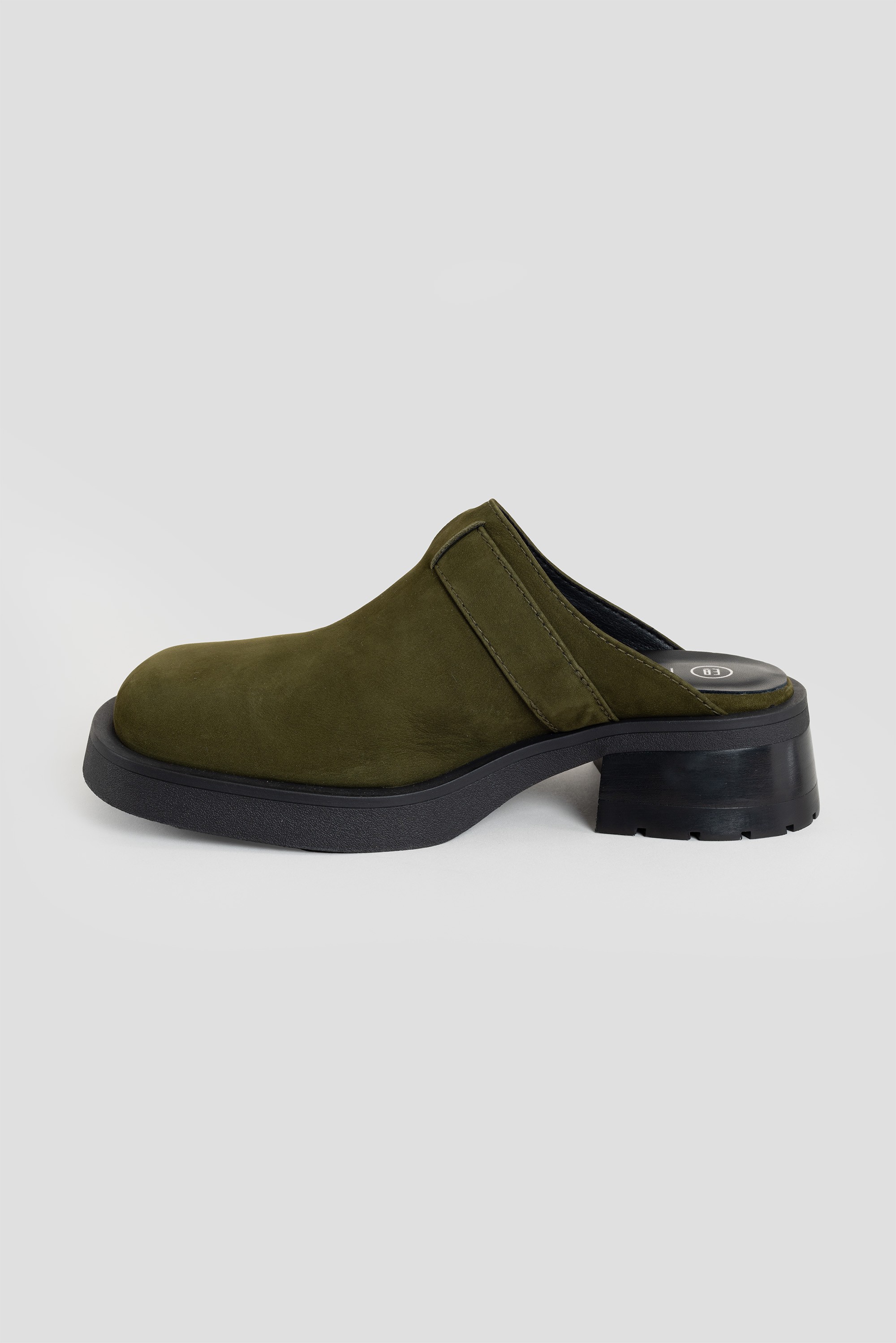 Aroa Mules Khaki Suede