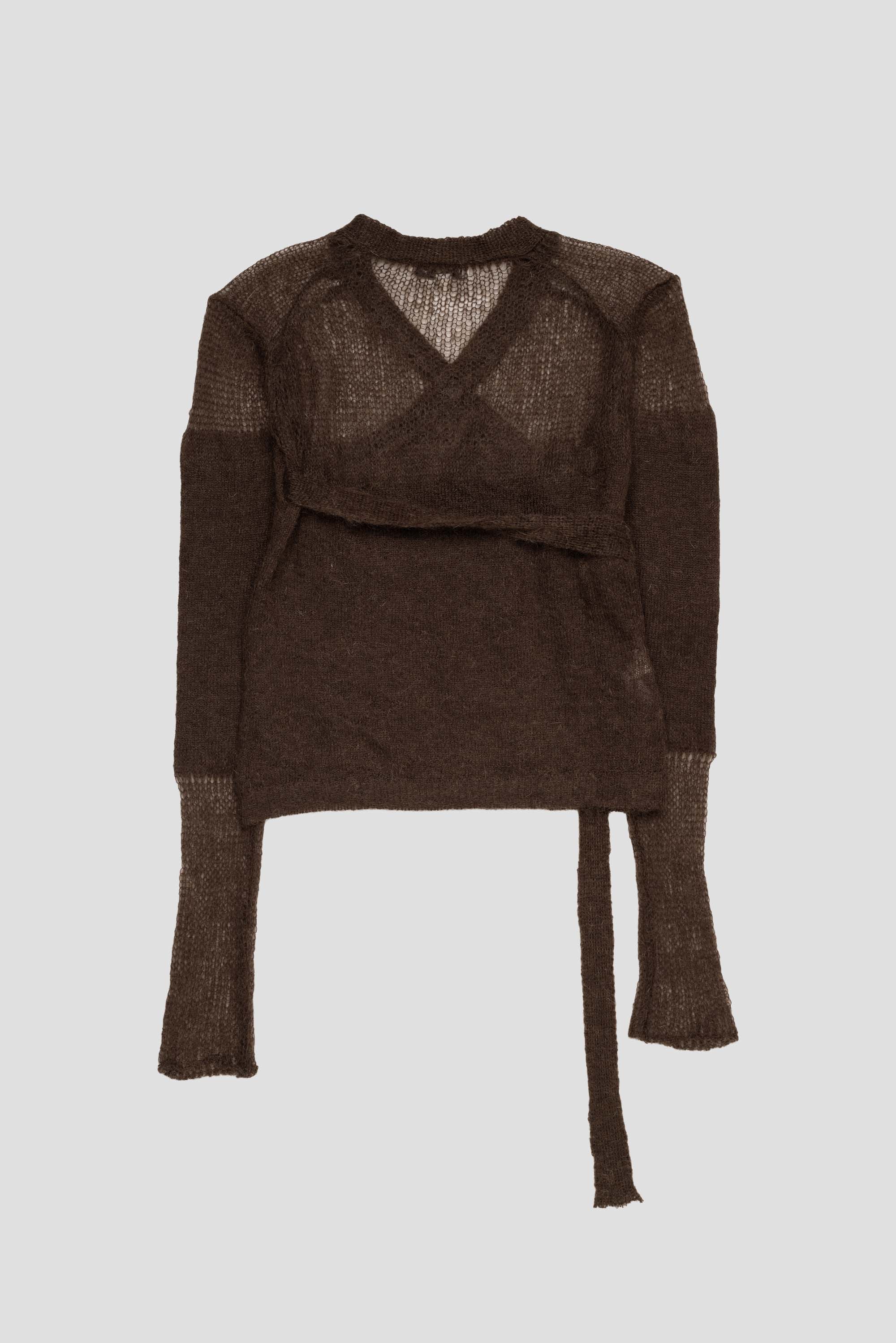 Helen Mohair Cardigan Brown