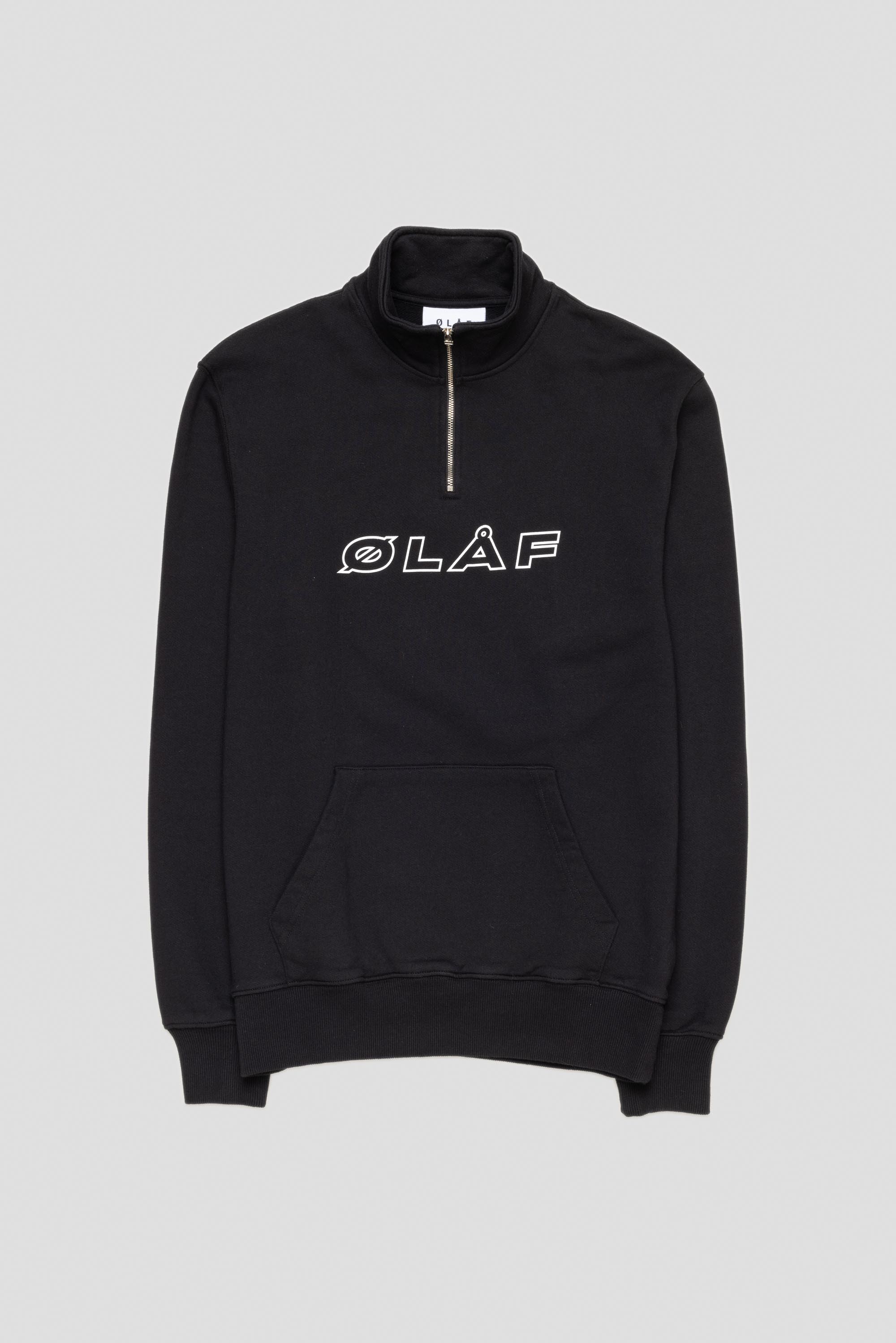 Italic Zip Mock Black