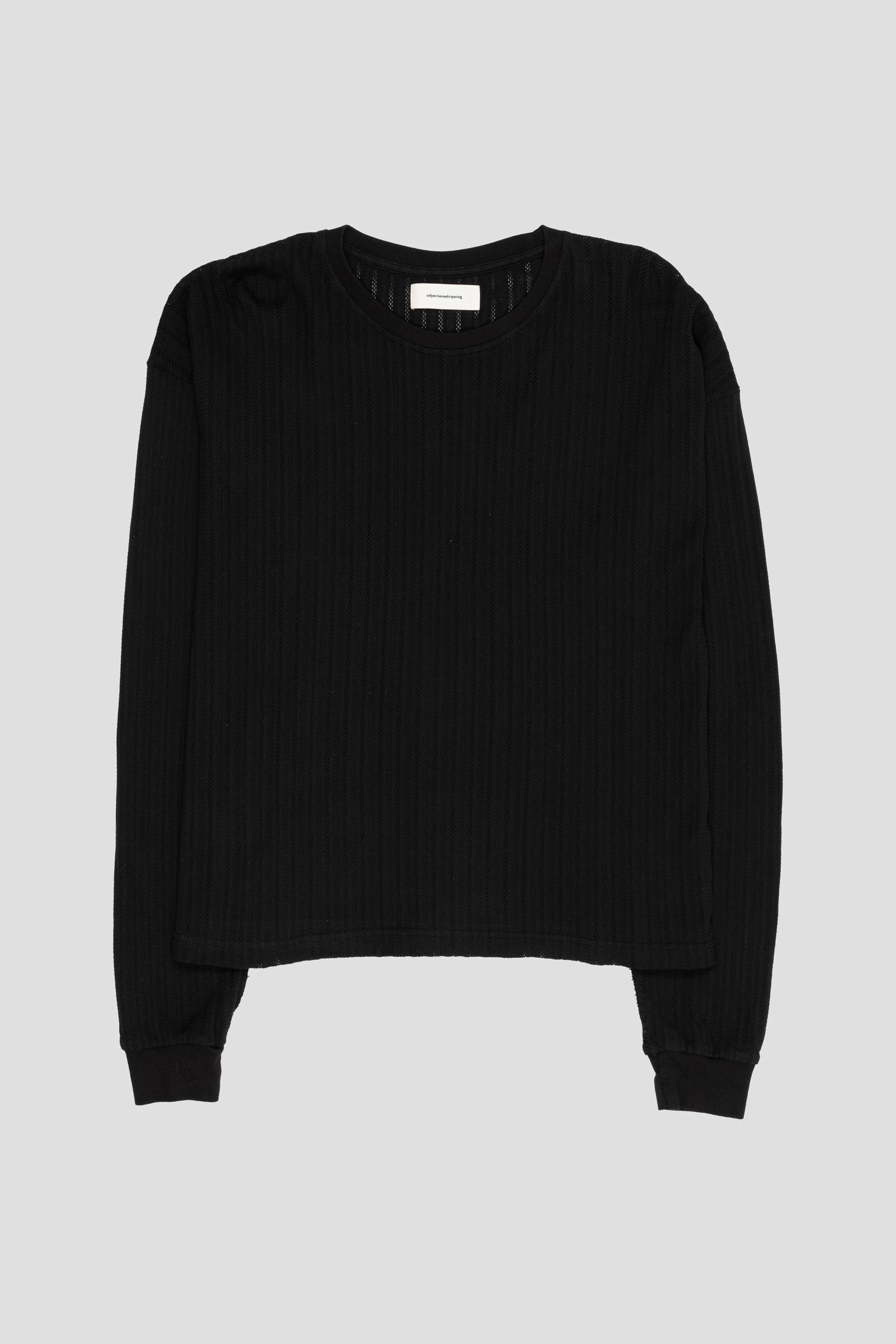 Relaxed LS Tee Black Lace Stripe
