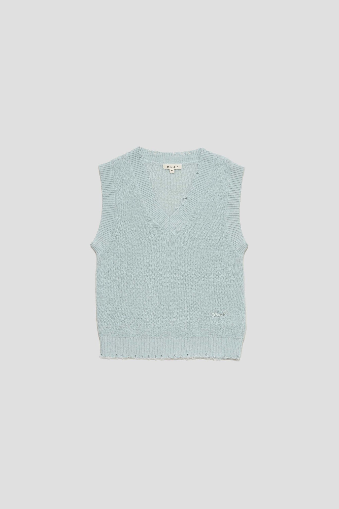 Women's Mohair Knitted Vest Blue