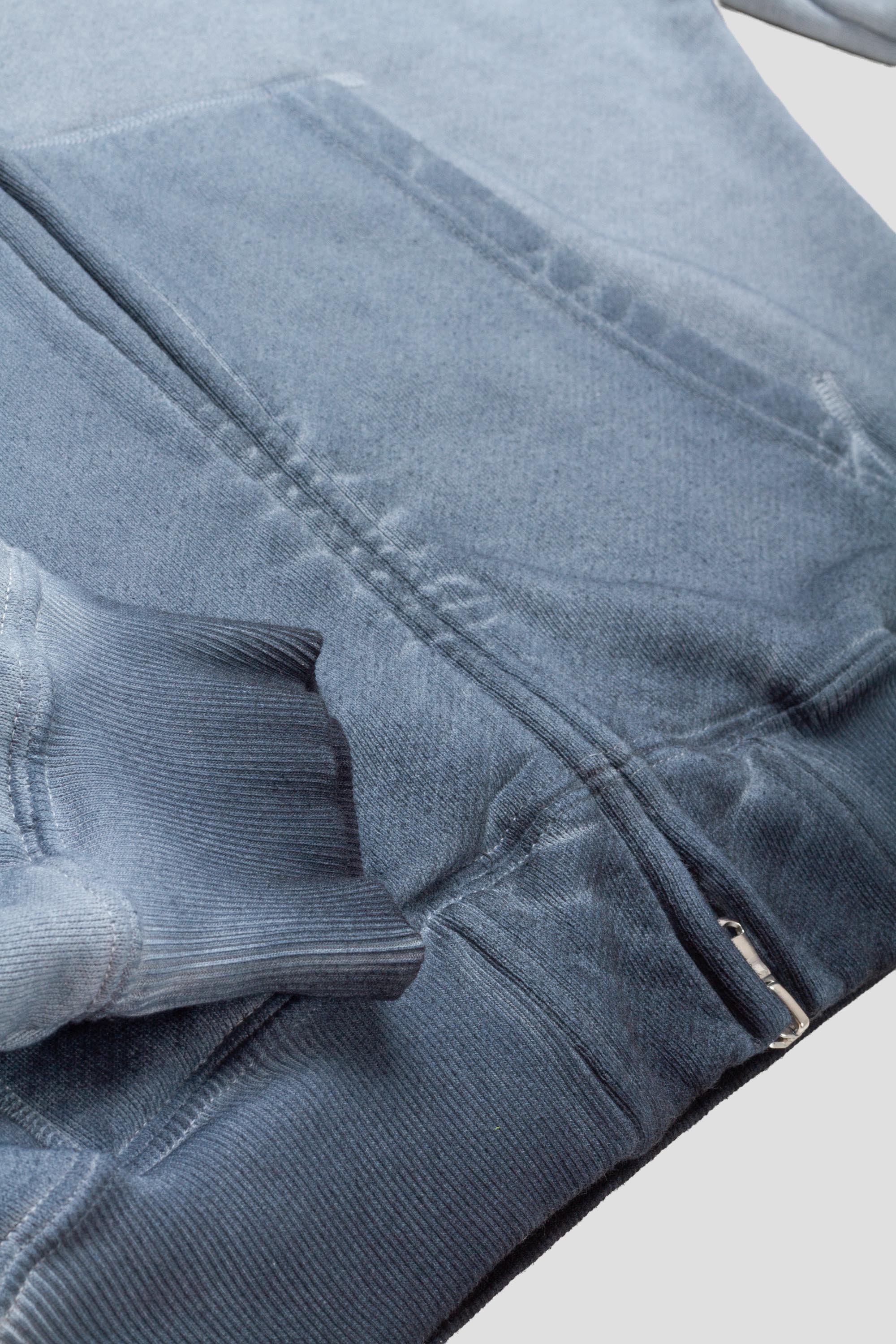 Bubble Zip Hoodie Ocean Blue Wash