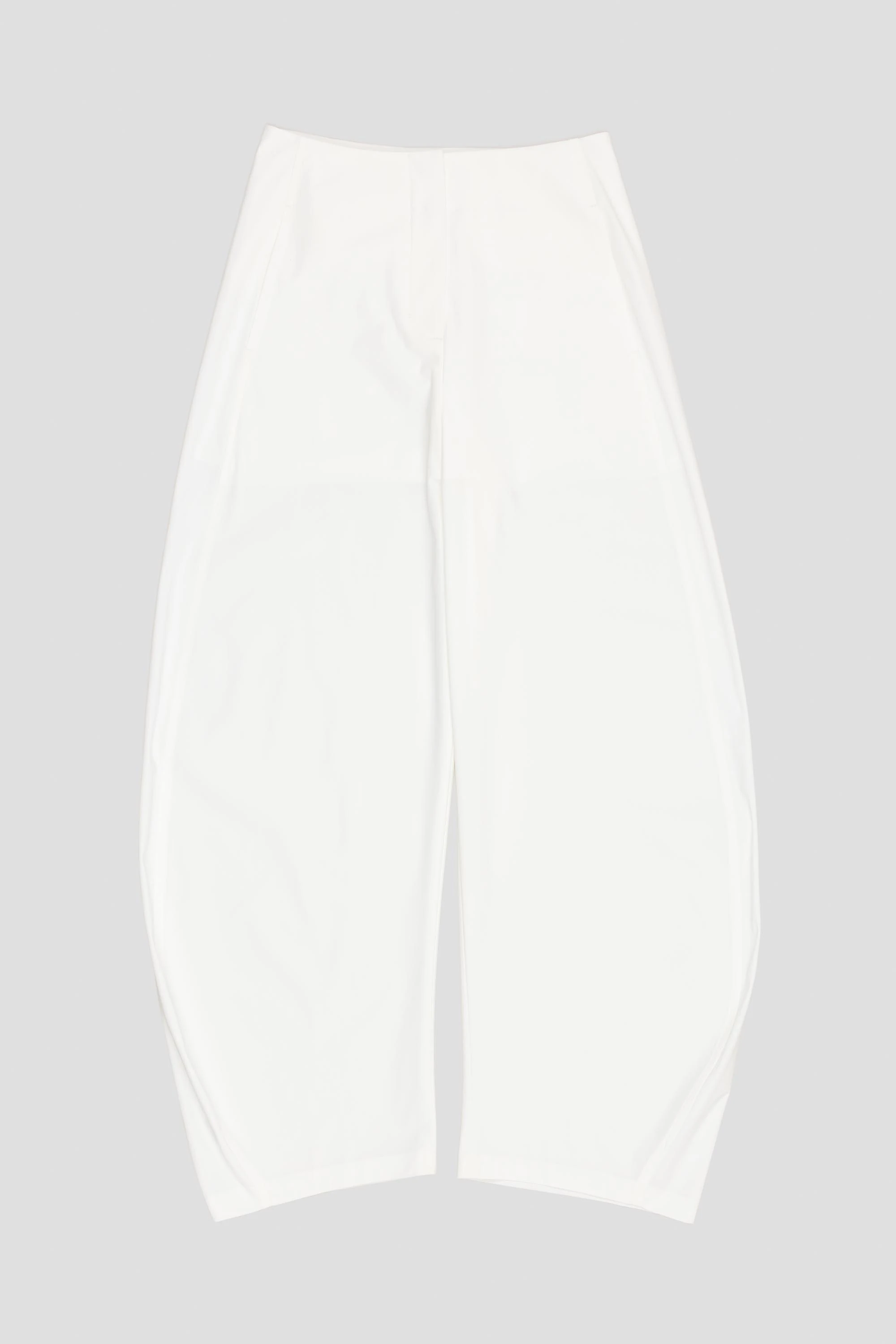 Curved Silhouette Pants White