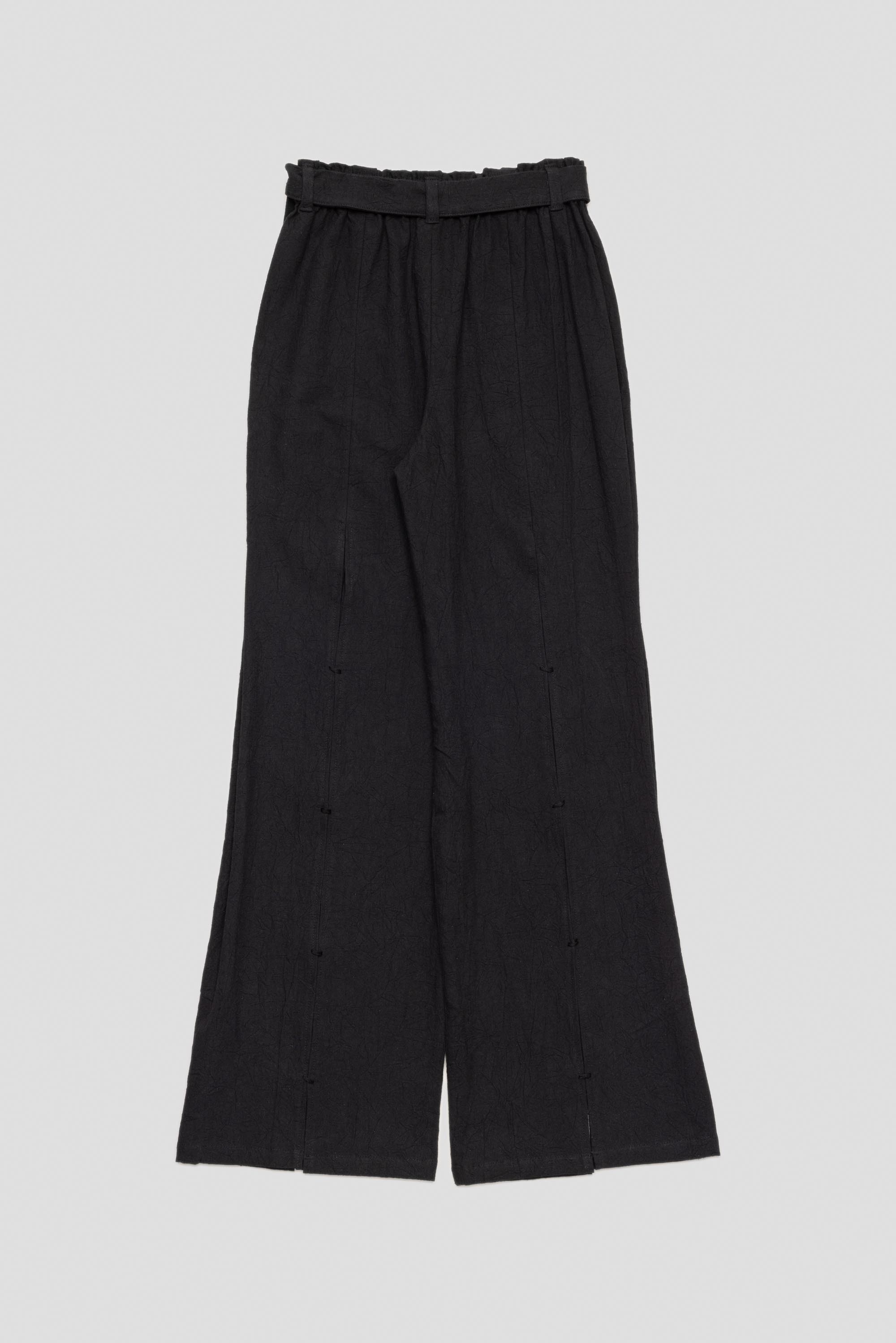 Slit Trousers Black