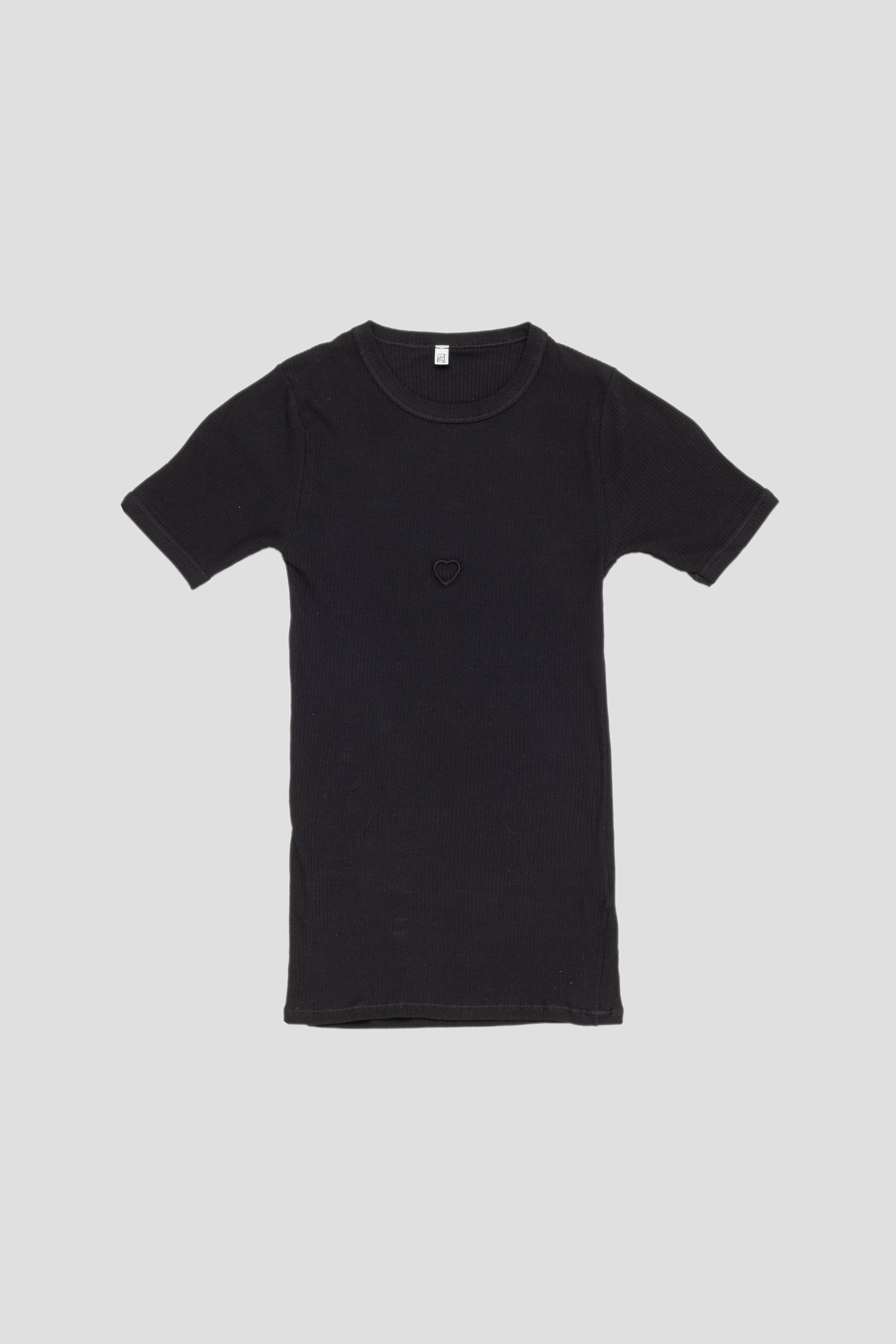 Heart Short Sleeve Black