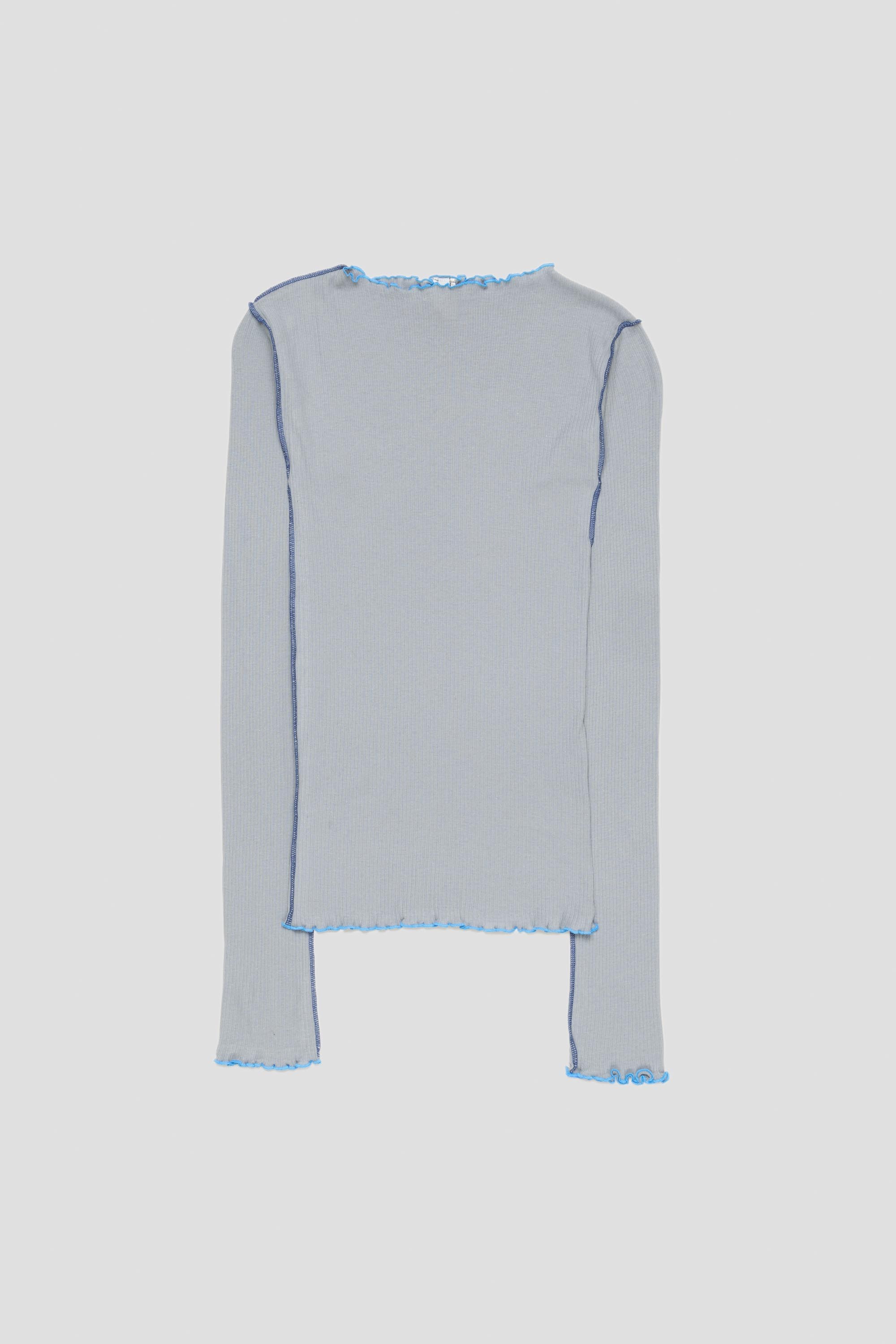 Vein Long Sleeve Tee Bow Blue