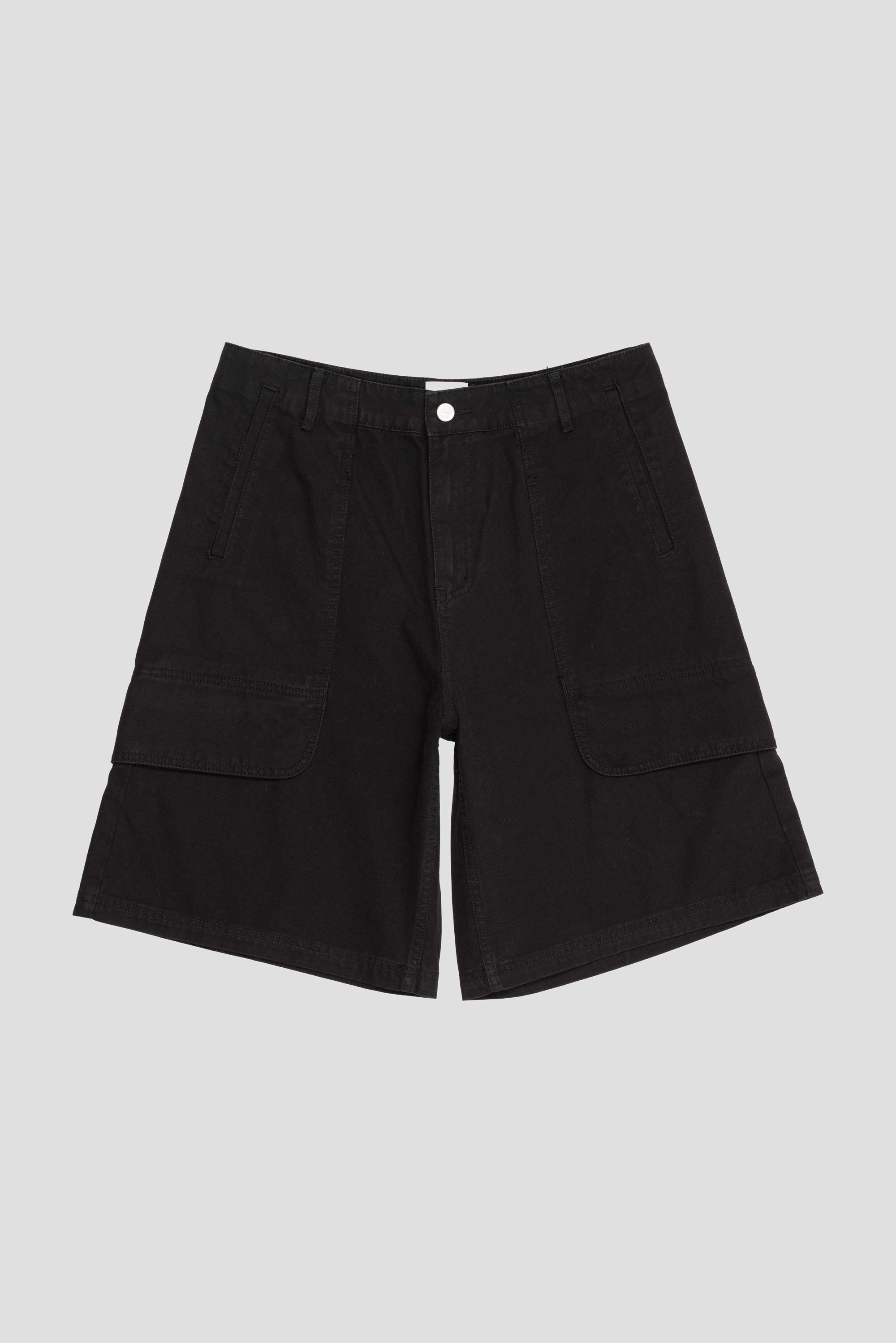 Canvas Cargo Shorts Black