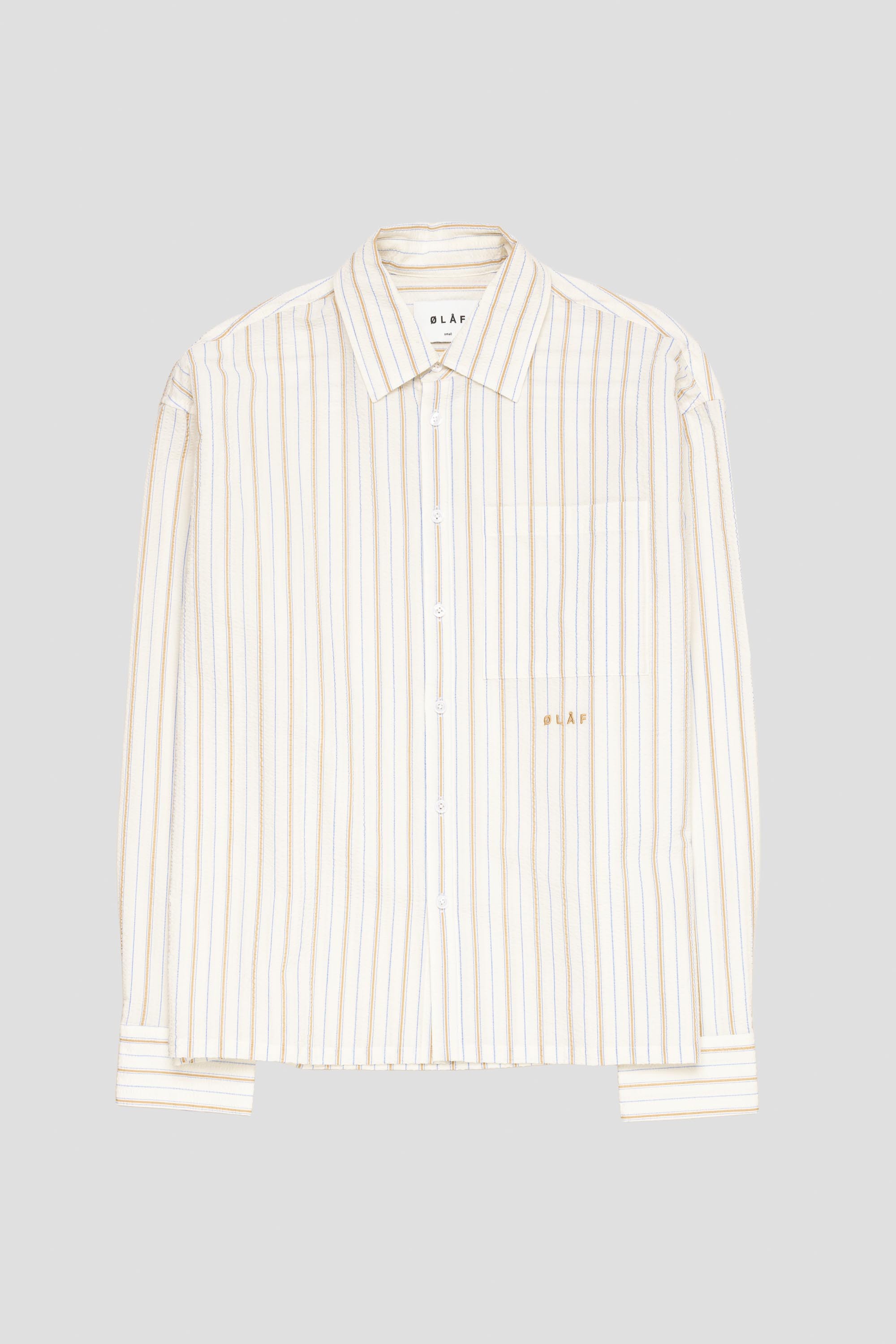 Striped Boxy Shirt Off White