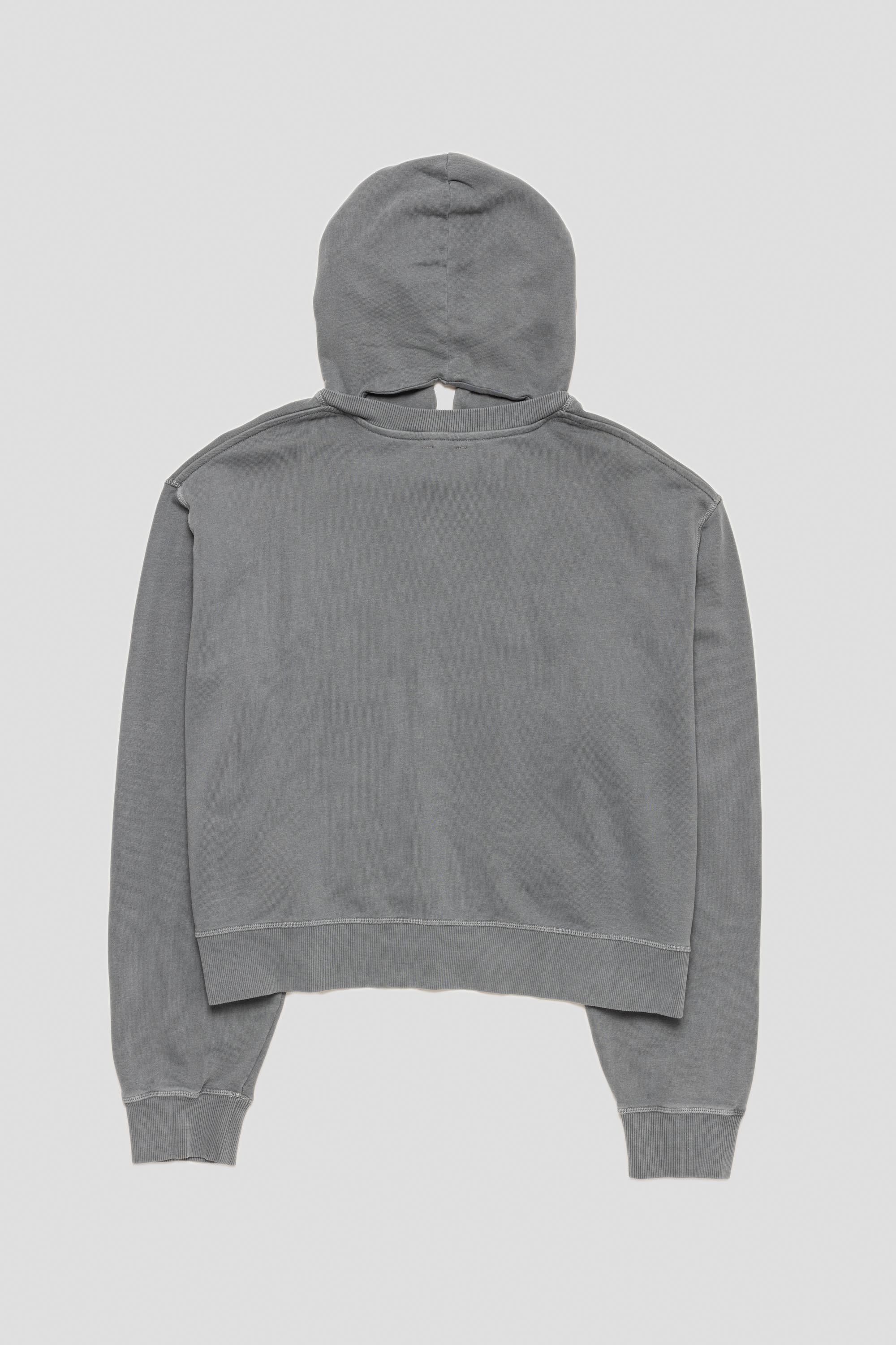 Mineral Dye Boxy Hoodie Dark Grey