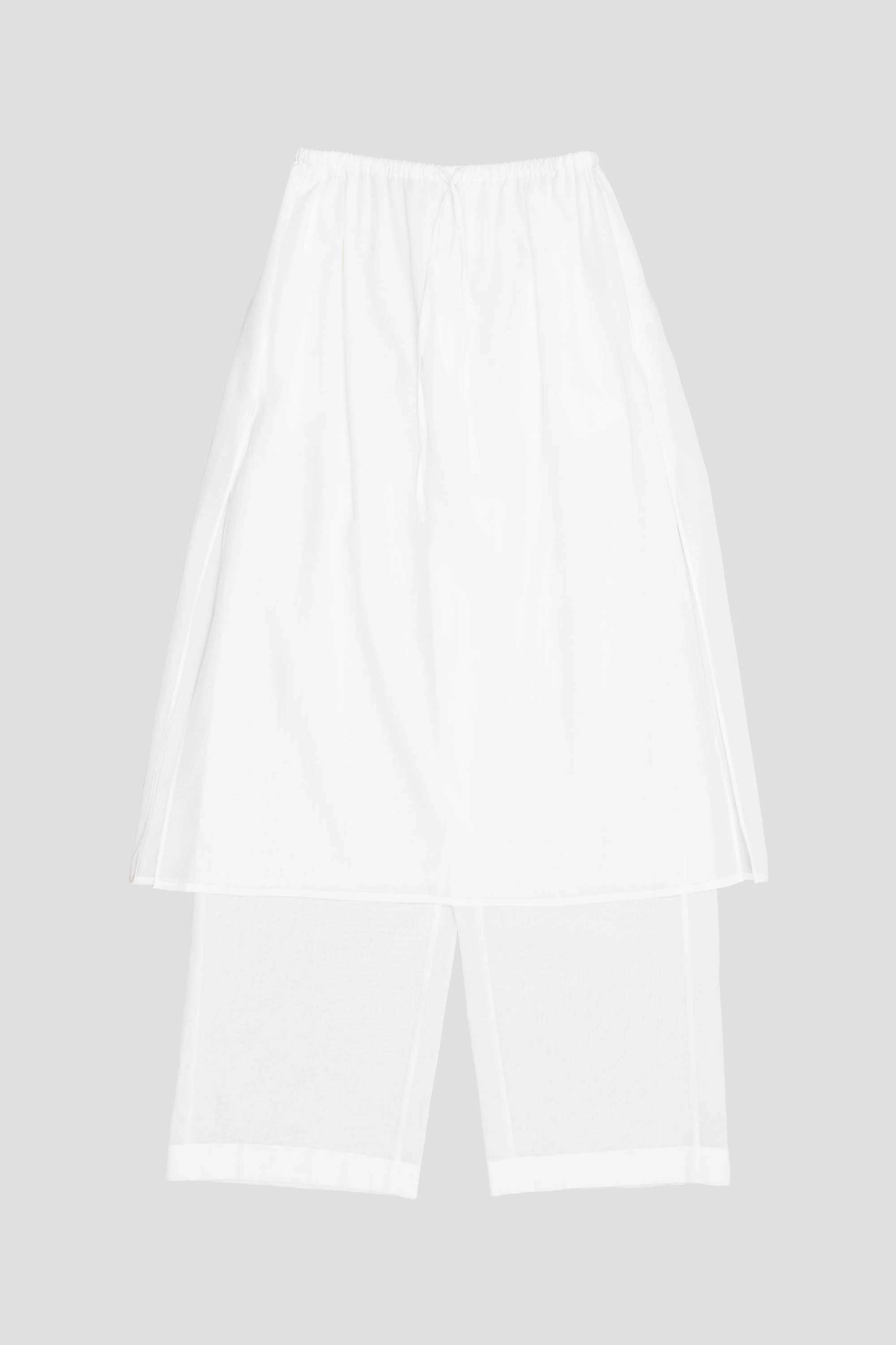 Sheer Layered Pants White