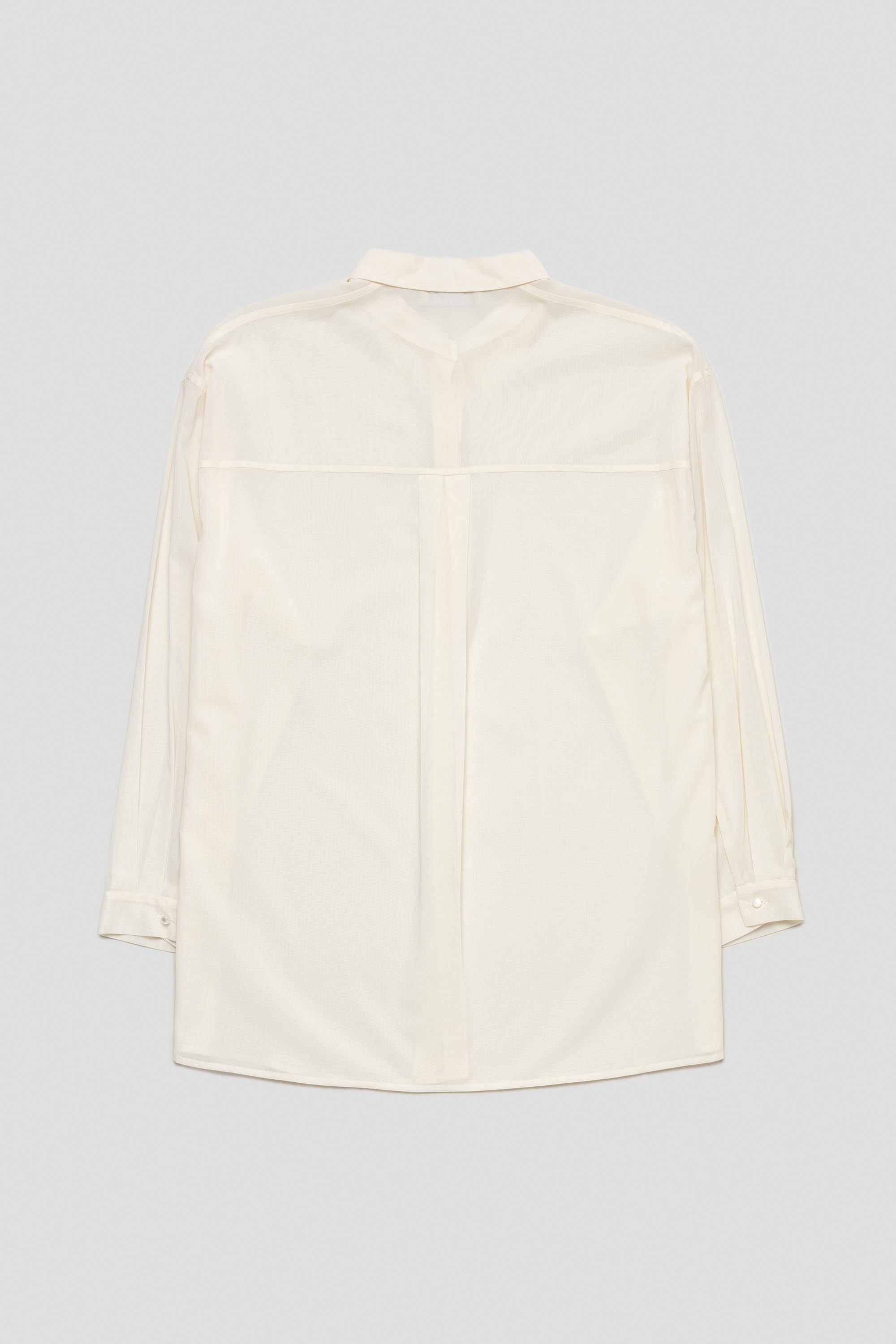 Sheer Cotton Classic Shirt Ivory