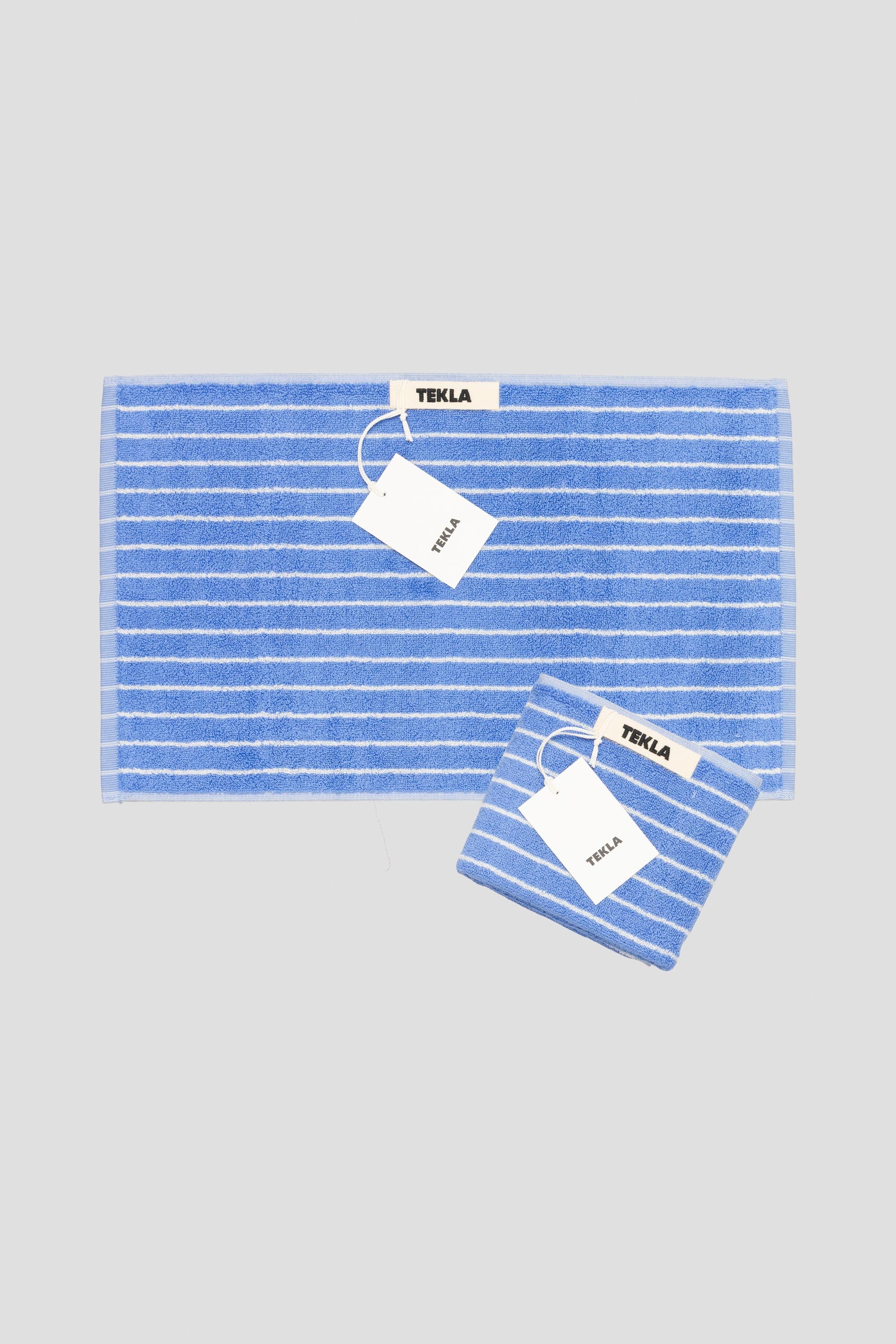 Terry Towel Guest Towel Blue Stripes