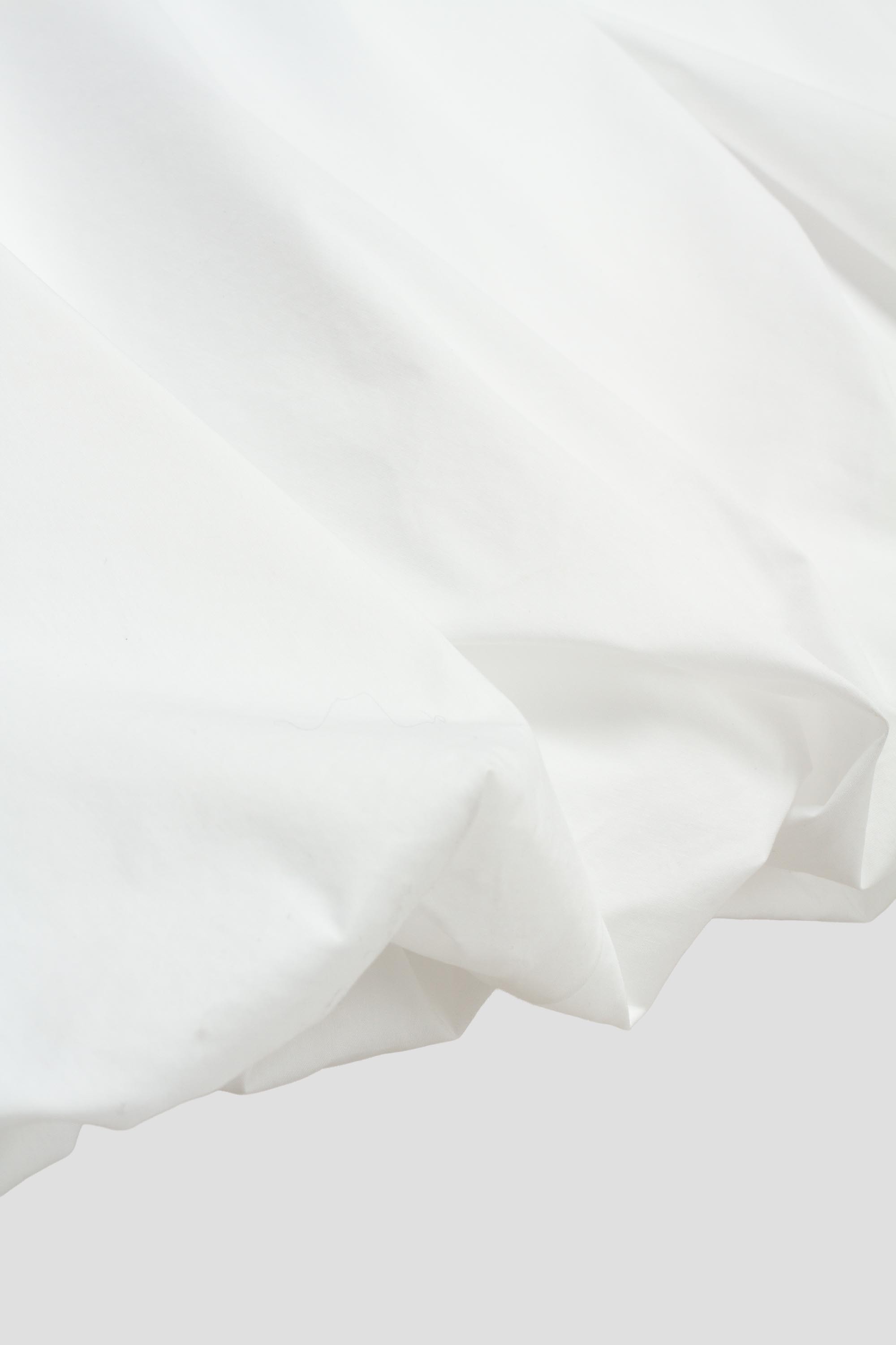 Cotton Volume Shirring Dress White