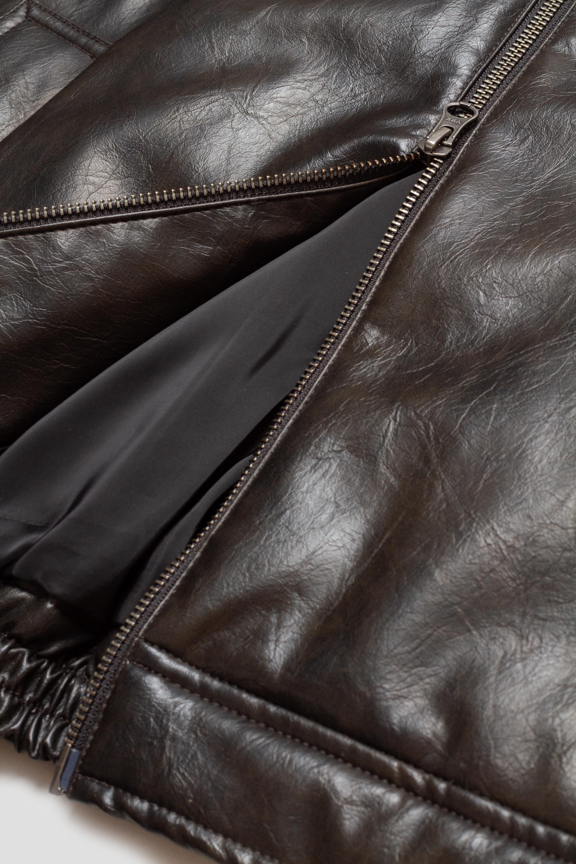 Vegan Leather Blouson Black