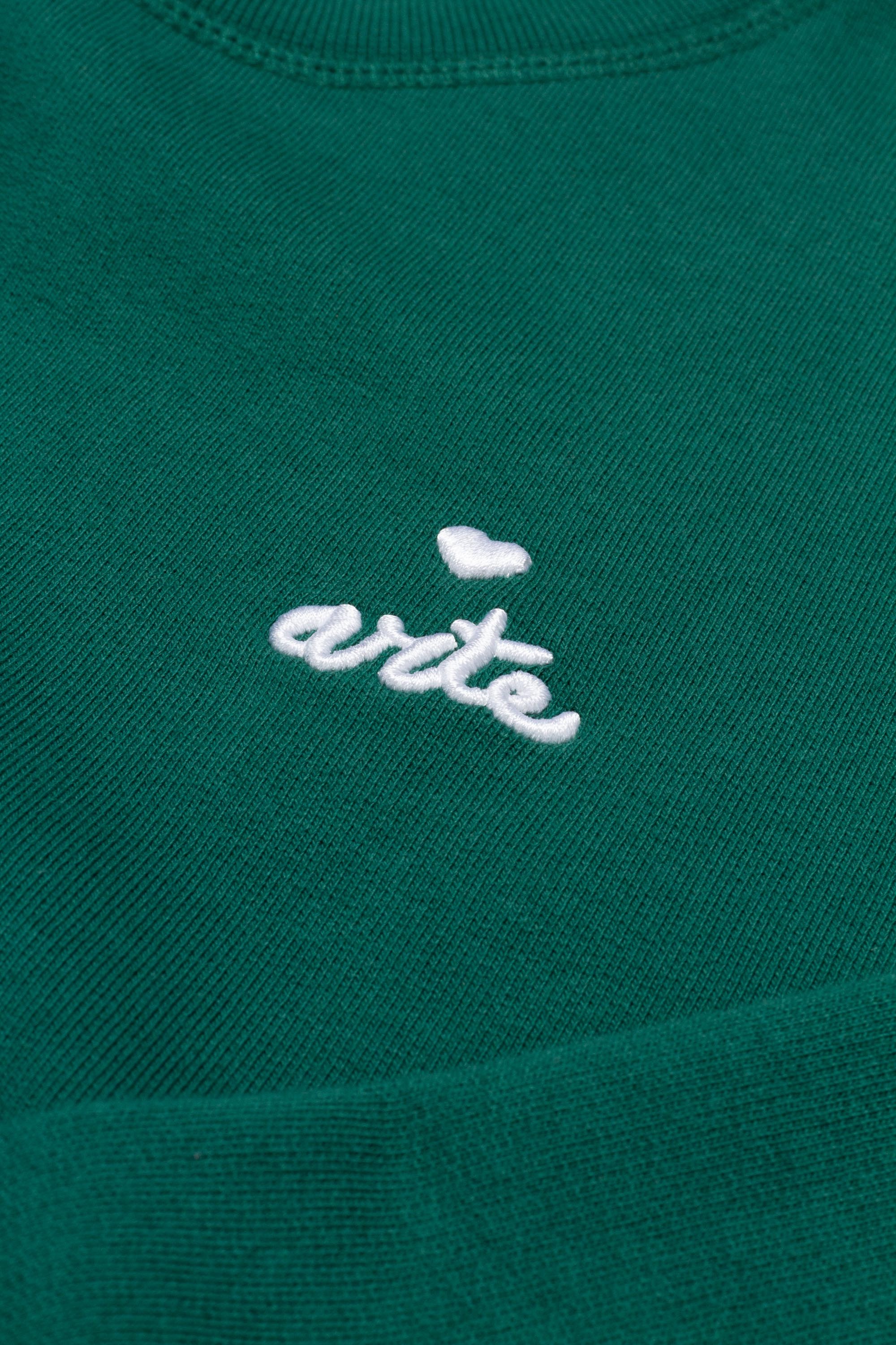 Heart Crewneck Green